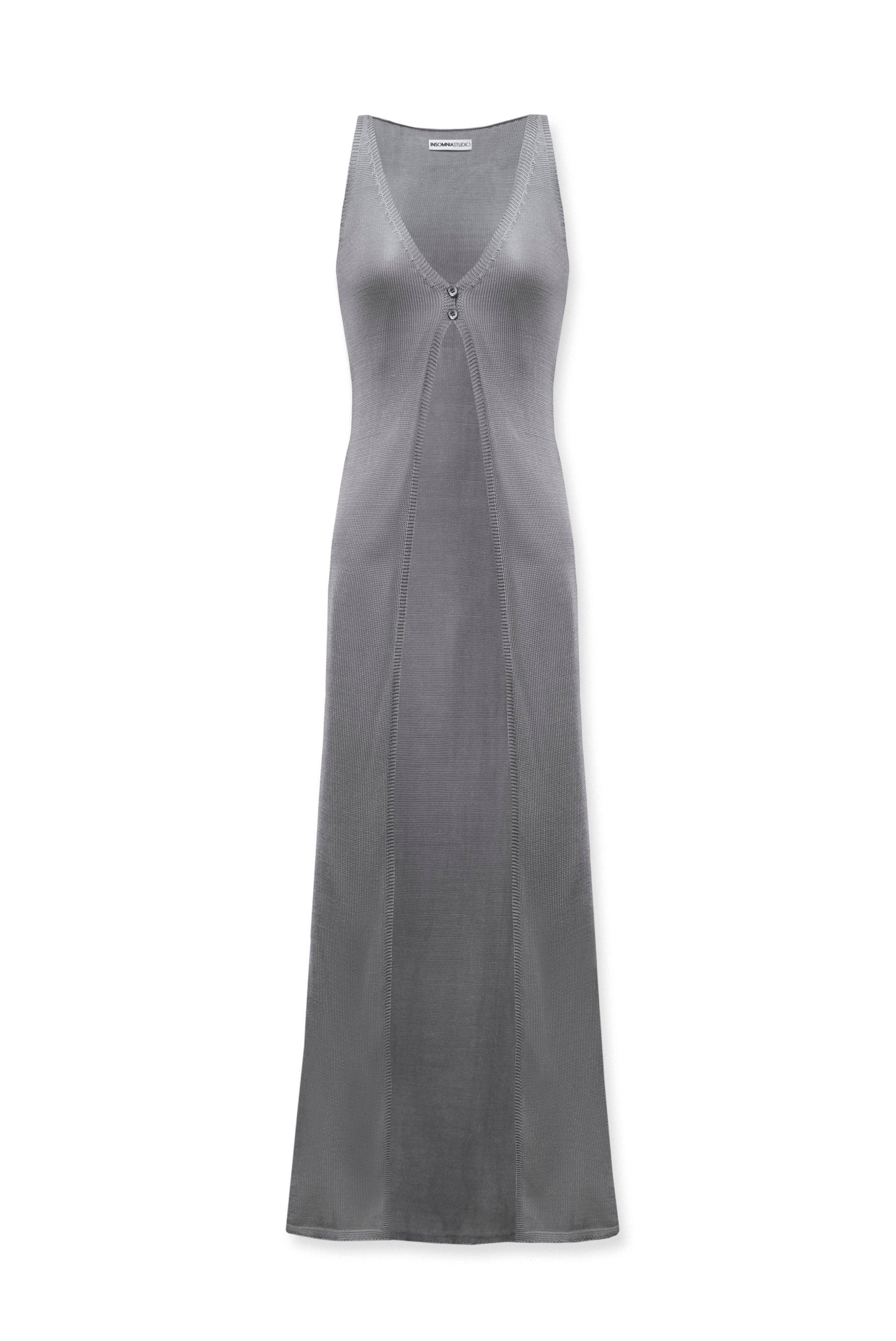 DARA KNIT MAXI TOP SILVER