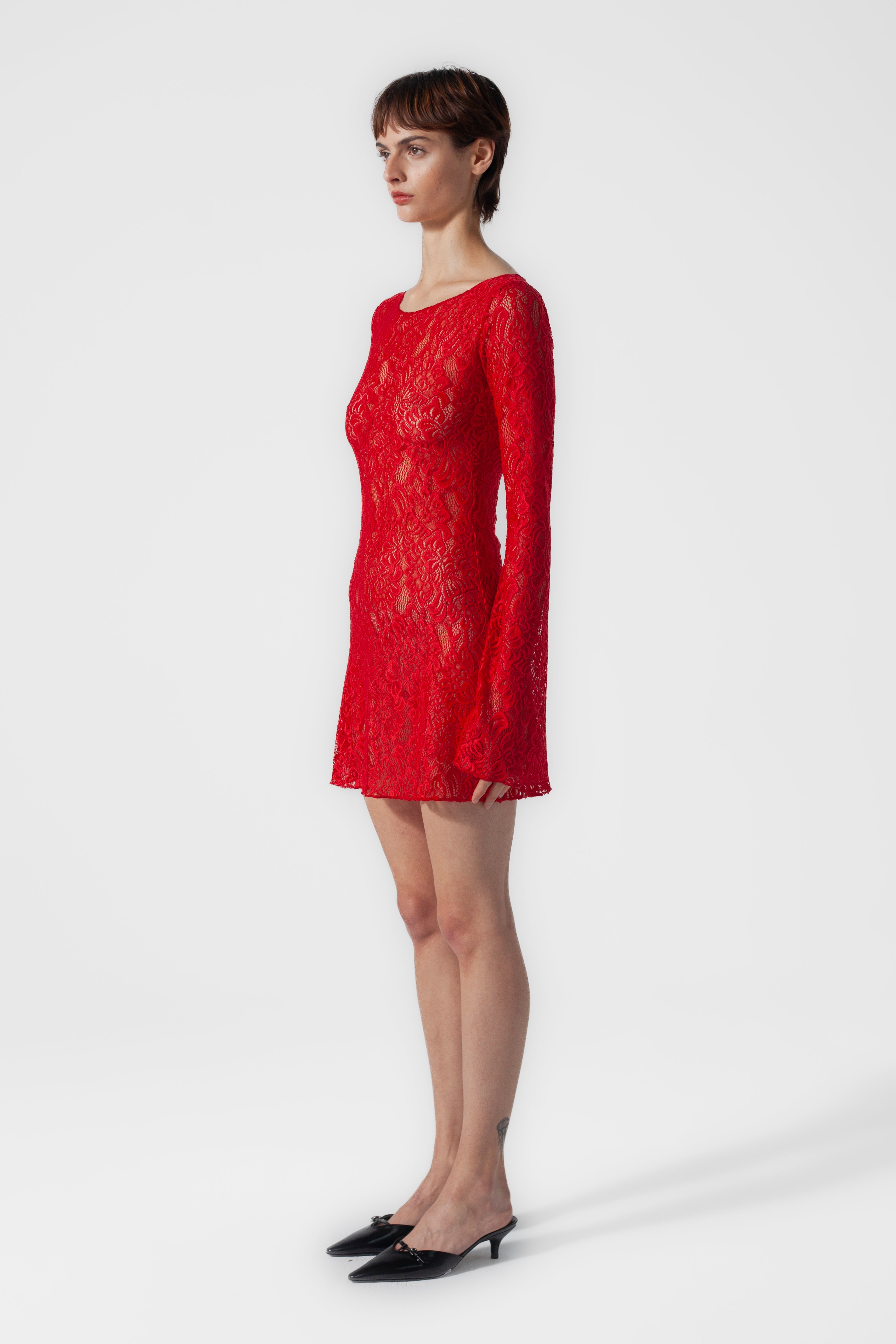 MINI GARDEN DRESS RED