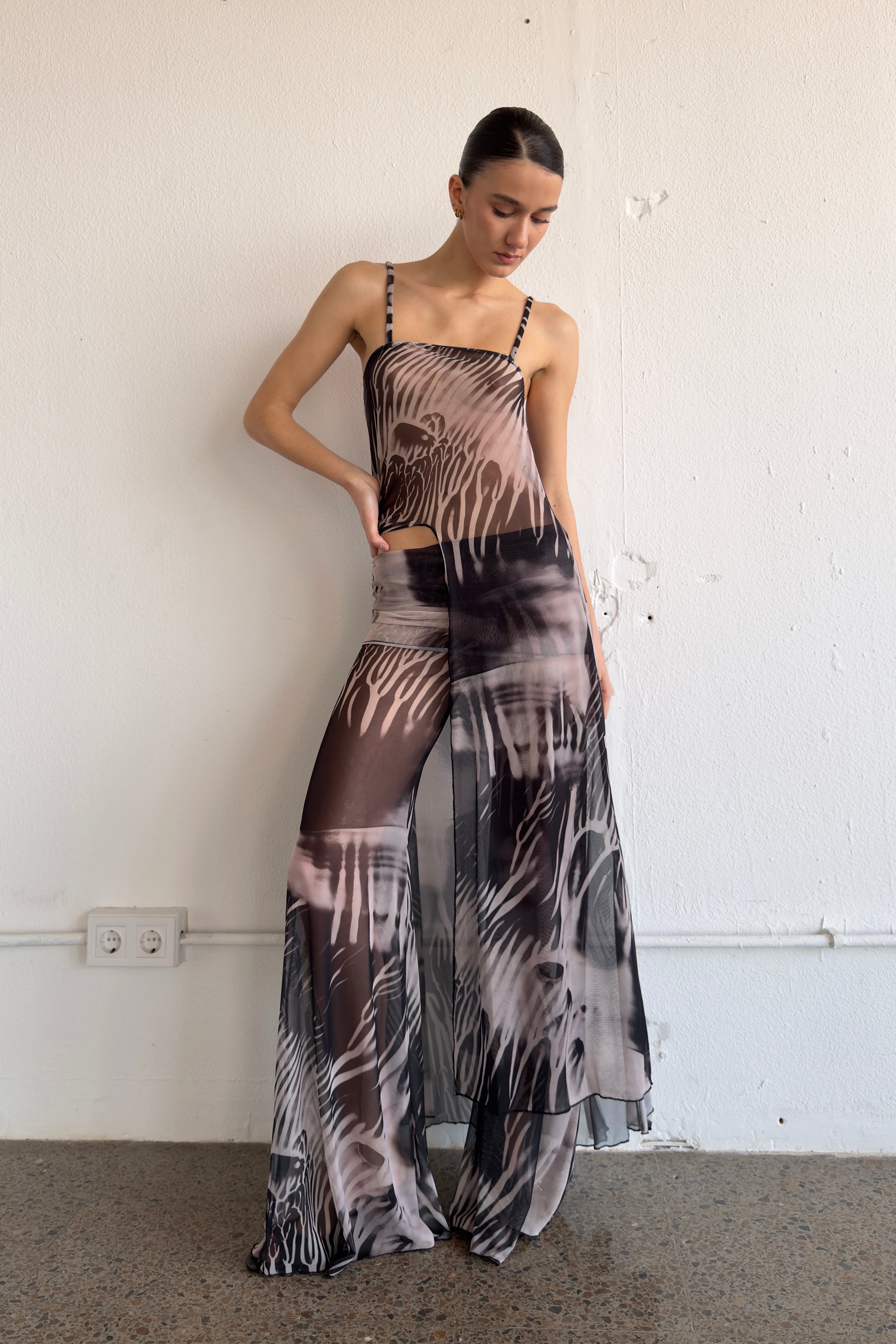 MESH MAXI TOP NIGHT