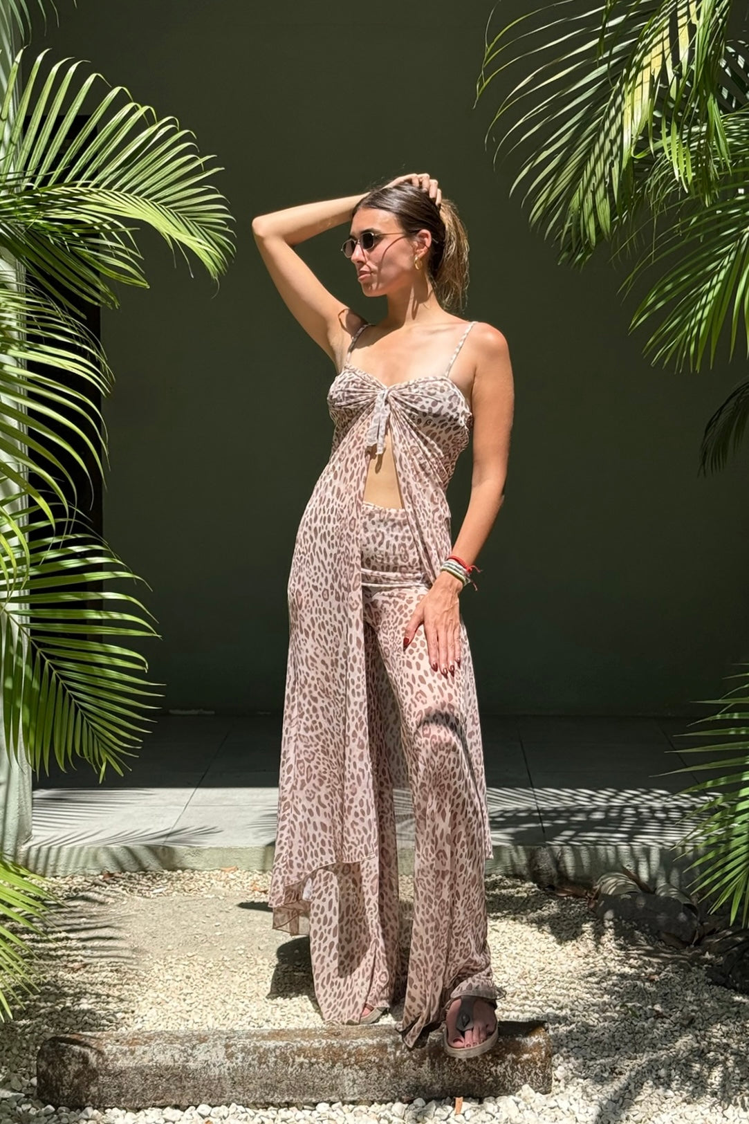 MESH TROUSERS DUNE