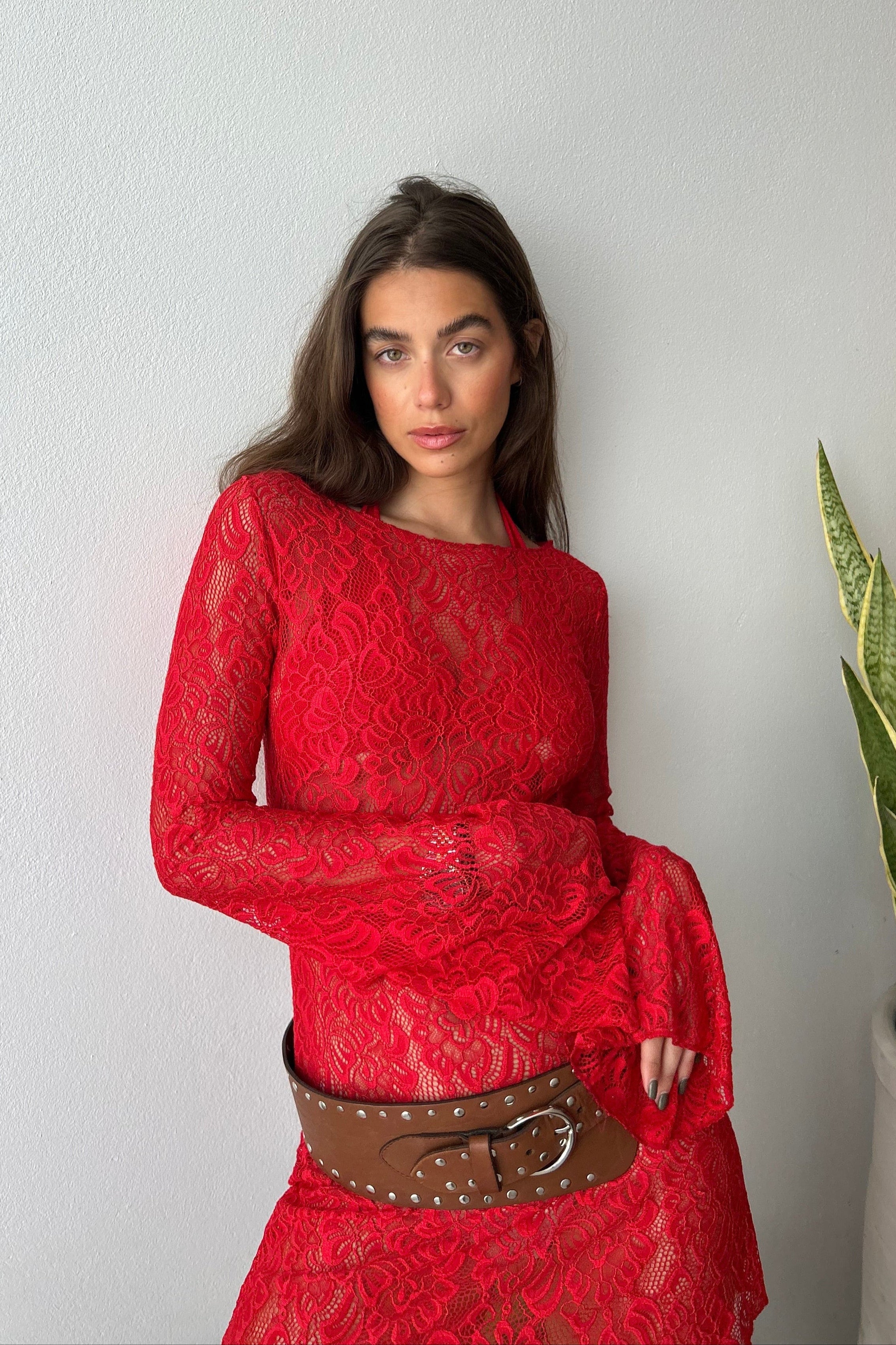 MINI GARDEN DRESS RED