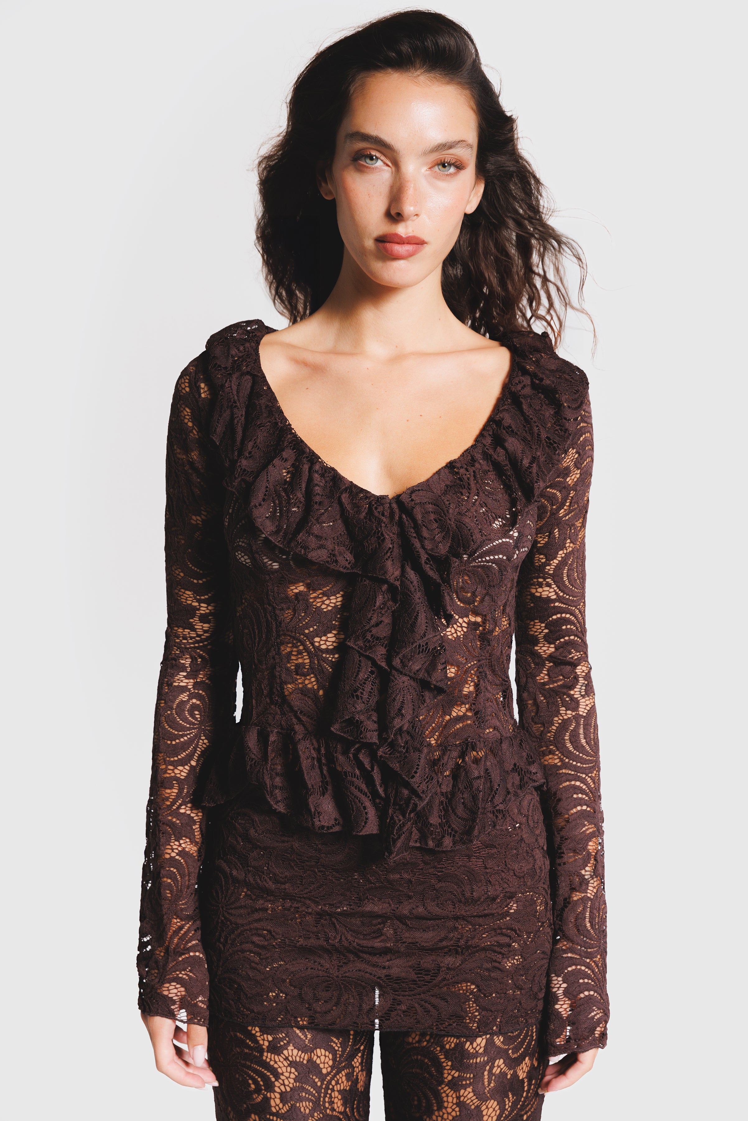 BROWN BLOUSE