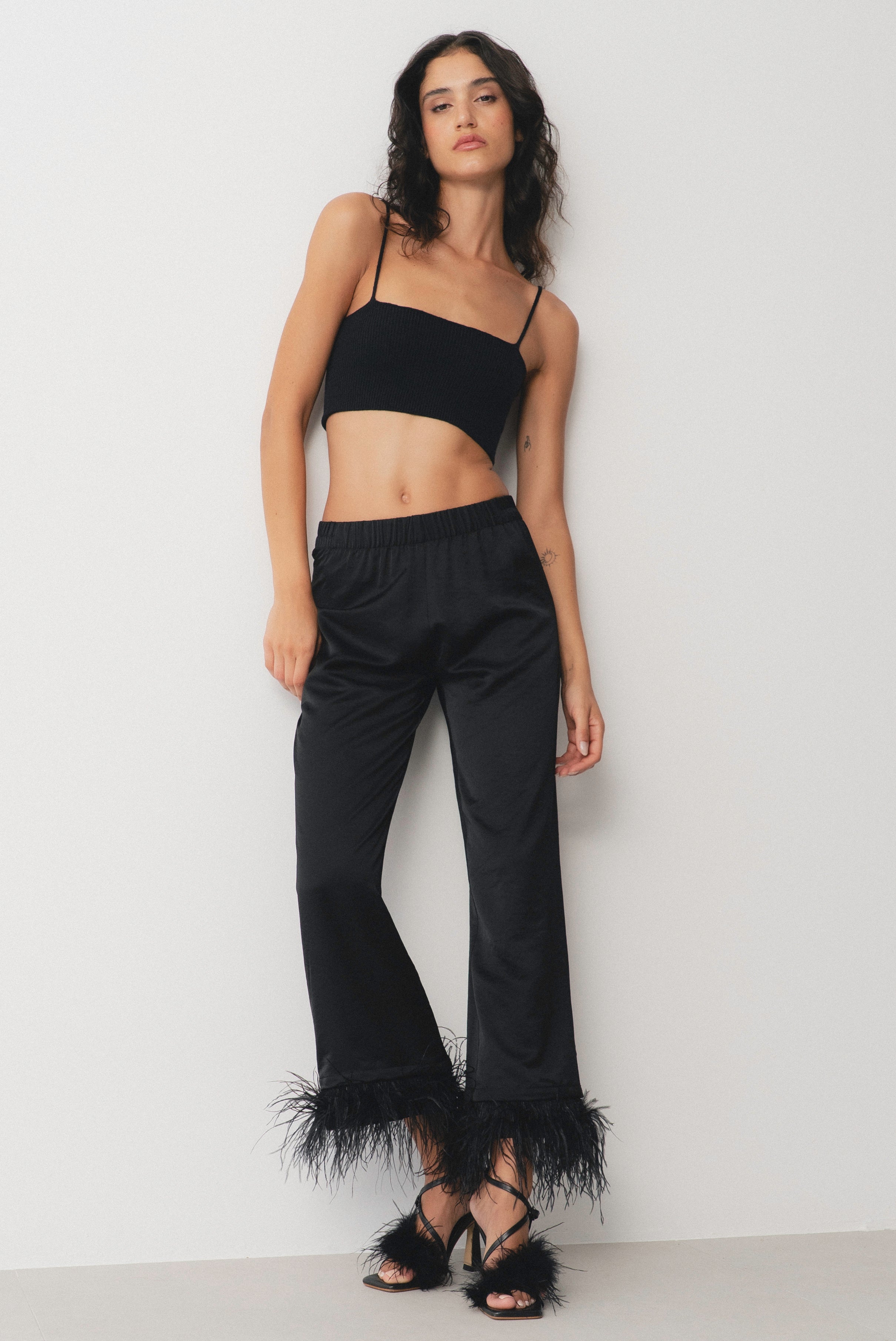 BOB FEATHER TROUSERS BLACK
