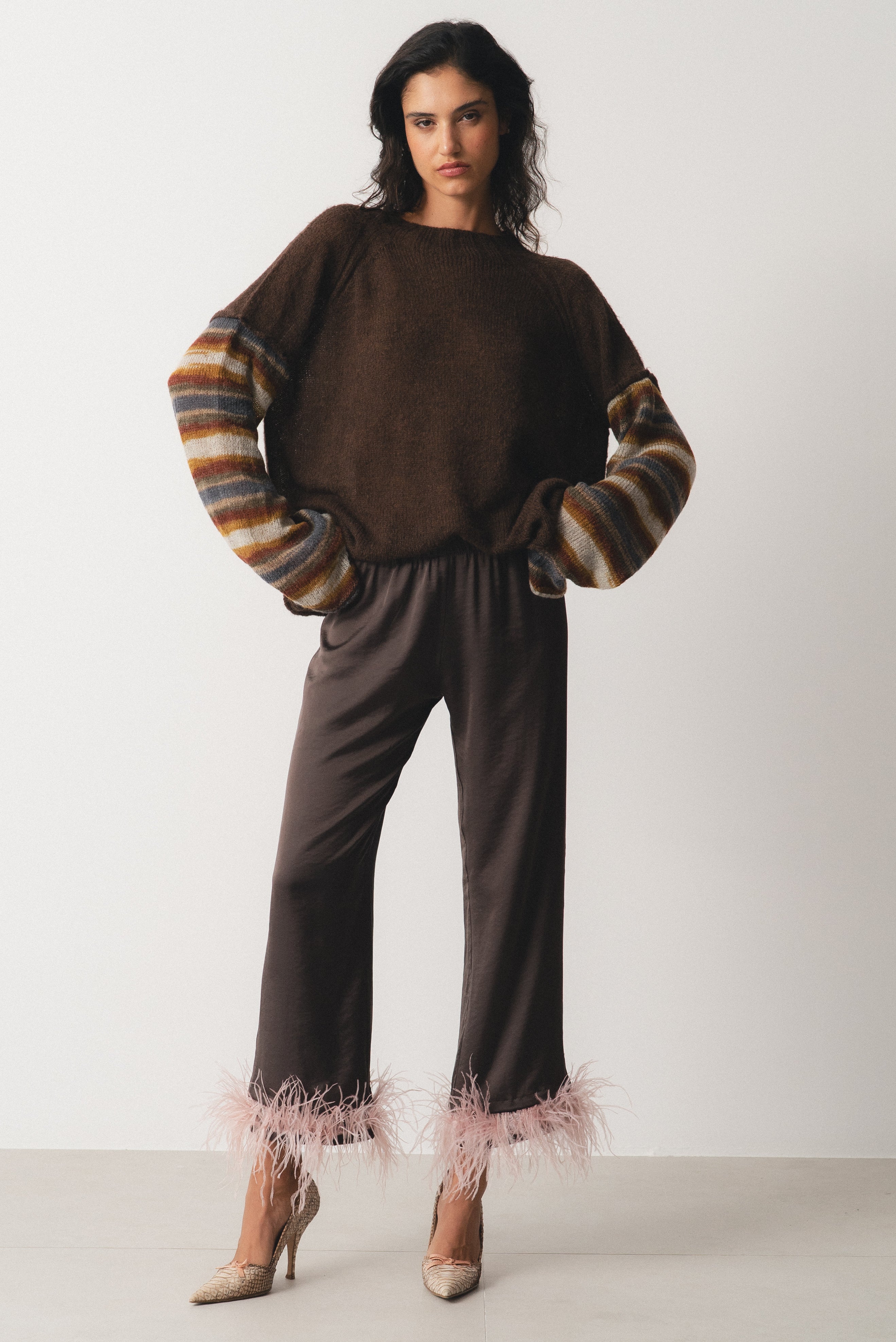 BOB FEATHER TROUSERS BROWN