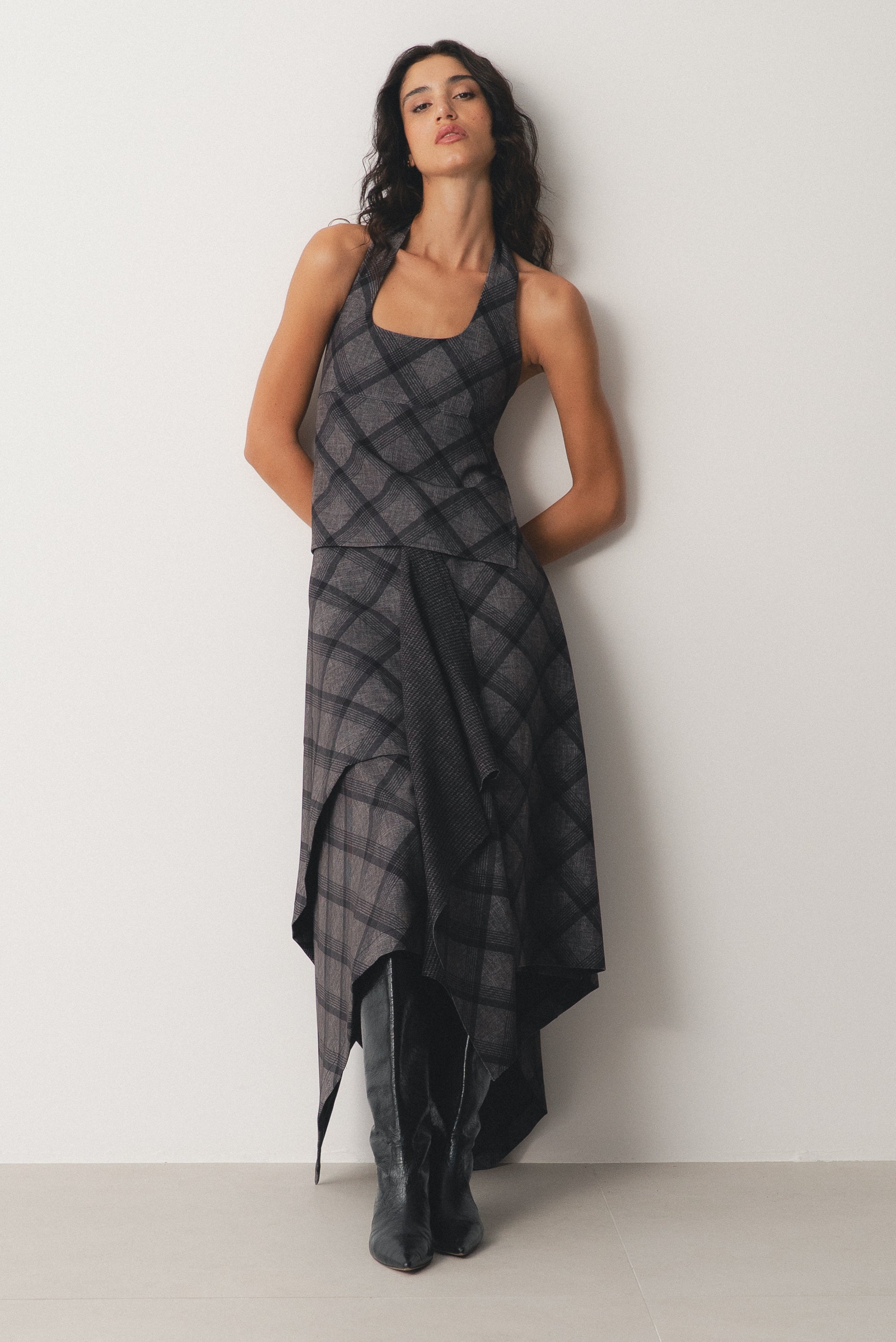 MARA LAYERED SKIRT TARTAN