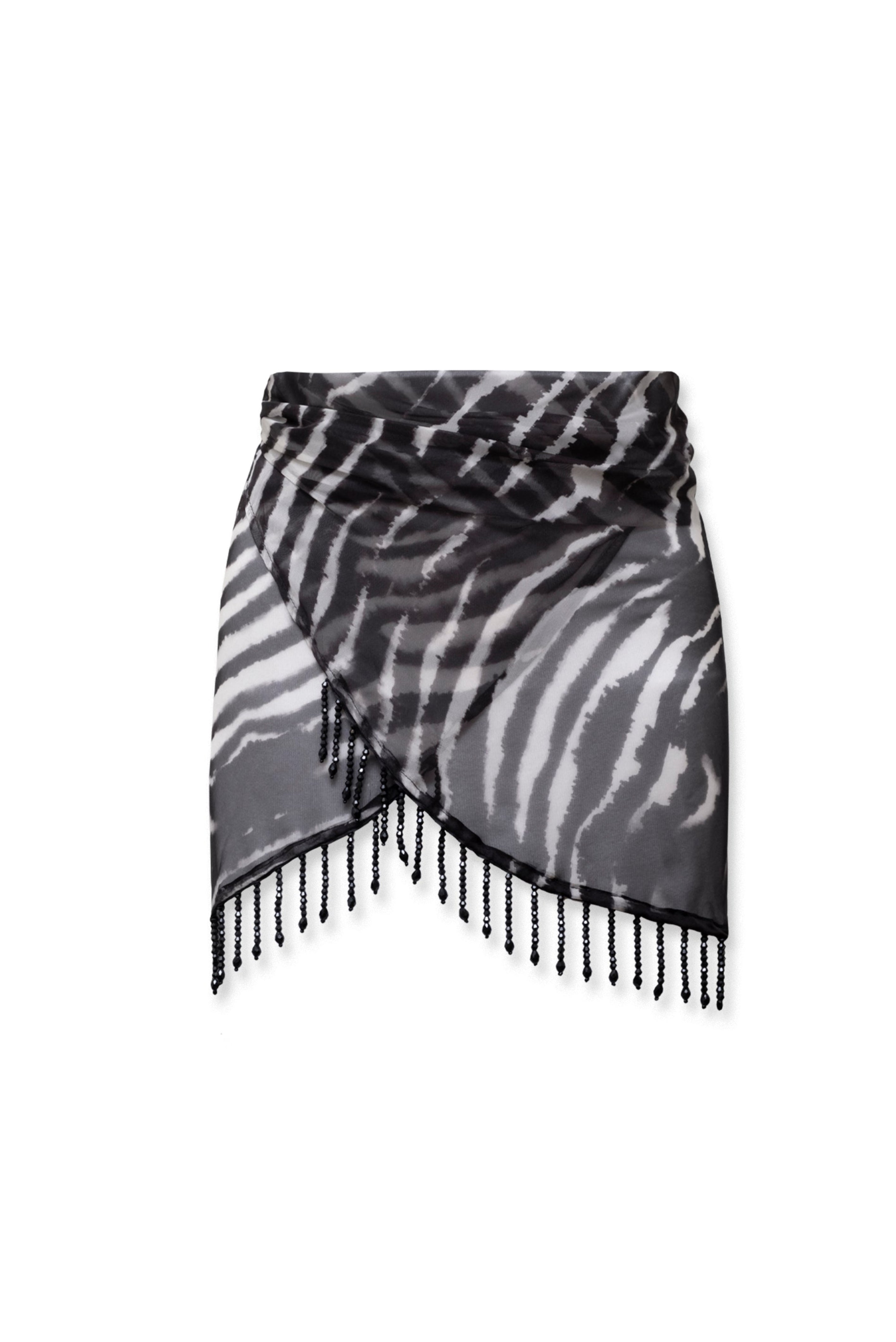 ISLA BEADED PAREO ZEBRA