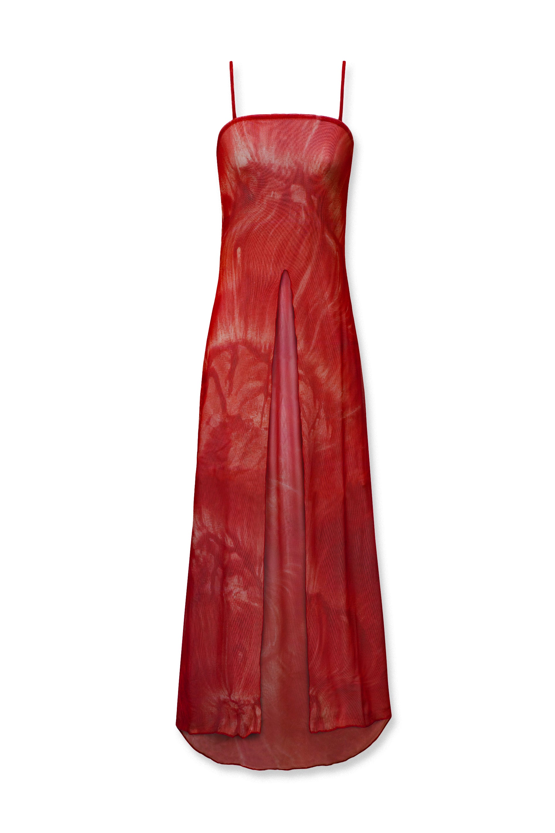 knee length dresses for ladies Seruchi Dress in Roses Are Red Mesh