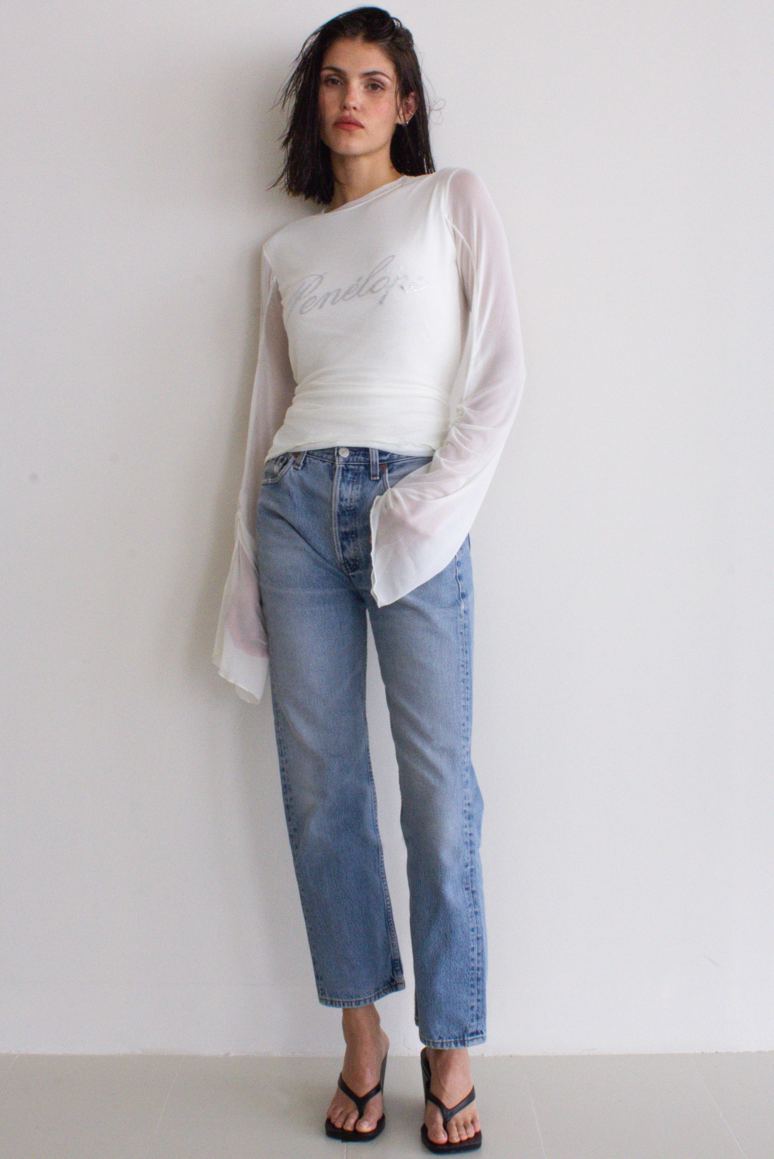 PENÉLOPE MESH TOP WHITE