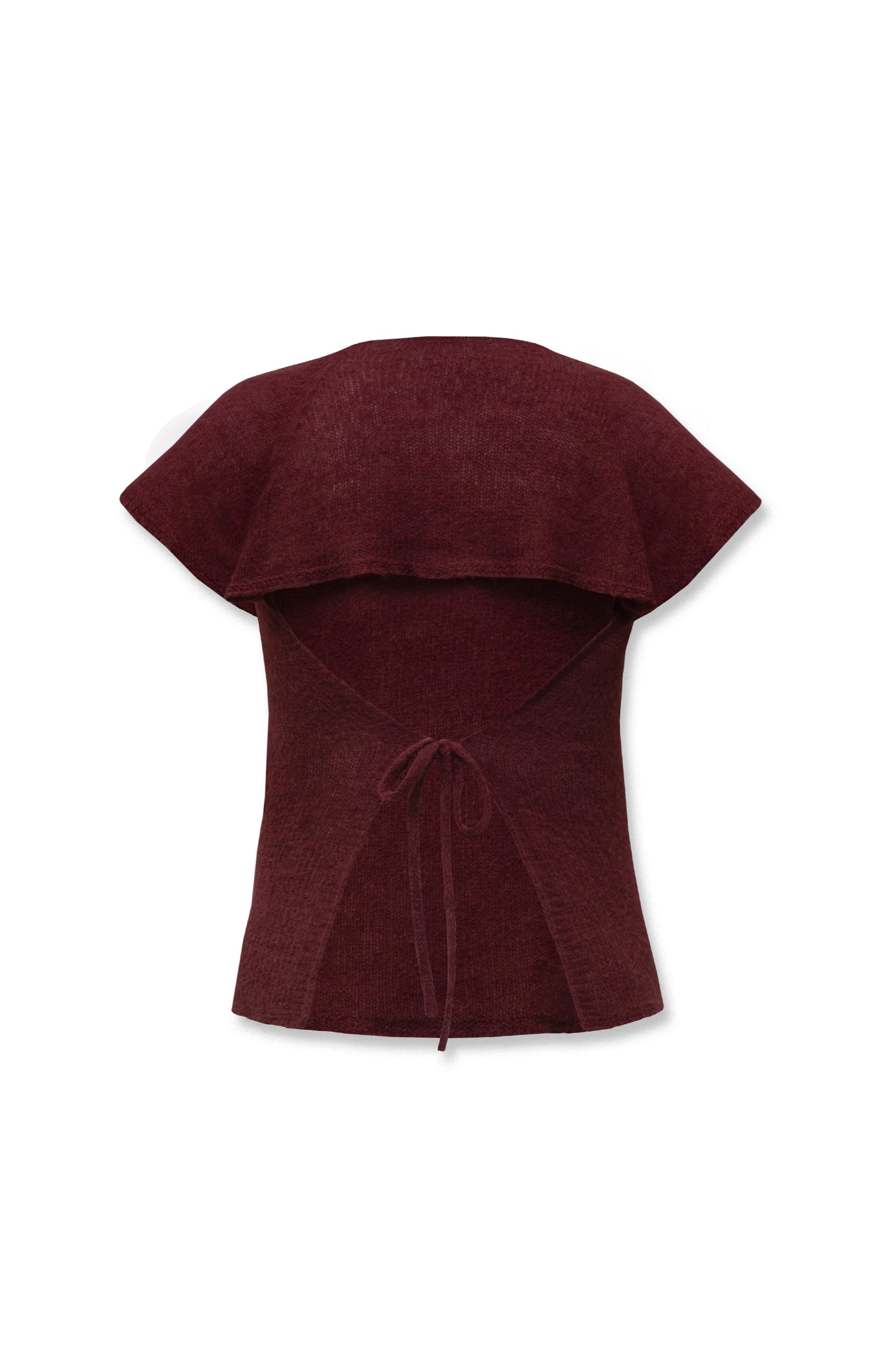SHELL KNIT TOP BURGUNDY