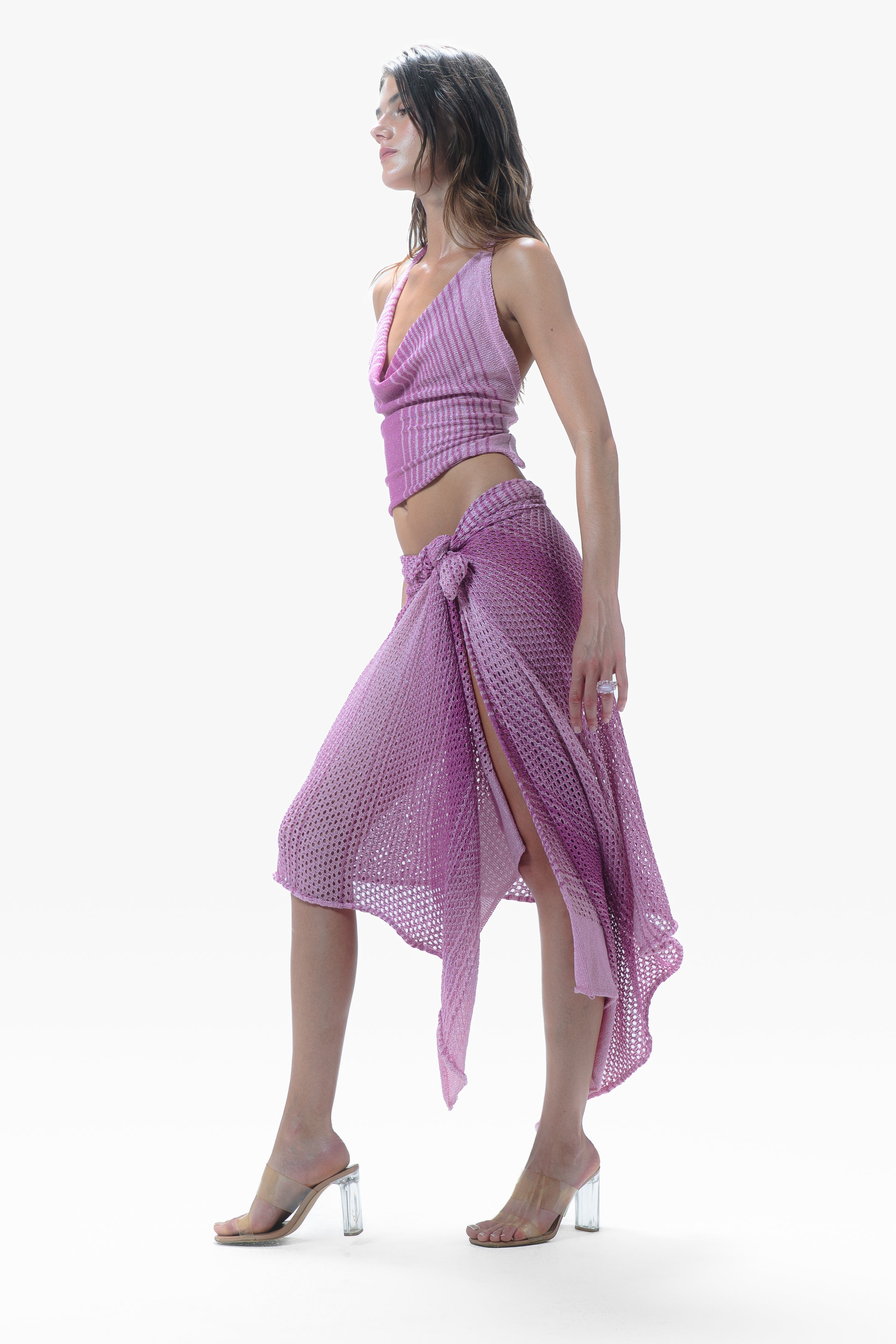 SYRA KNIT SKIRT PINK