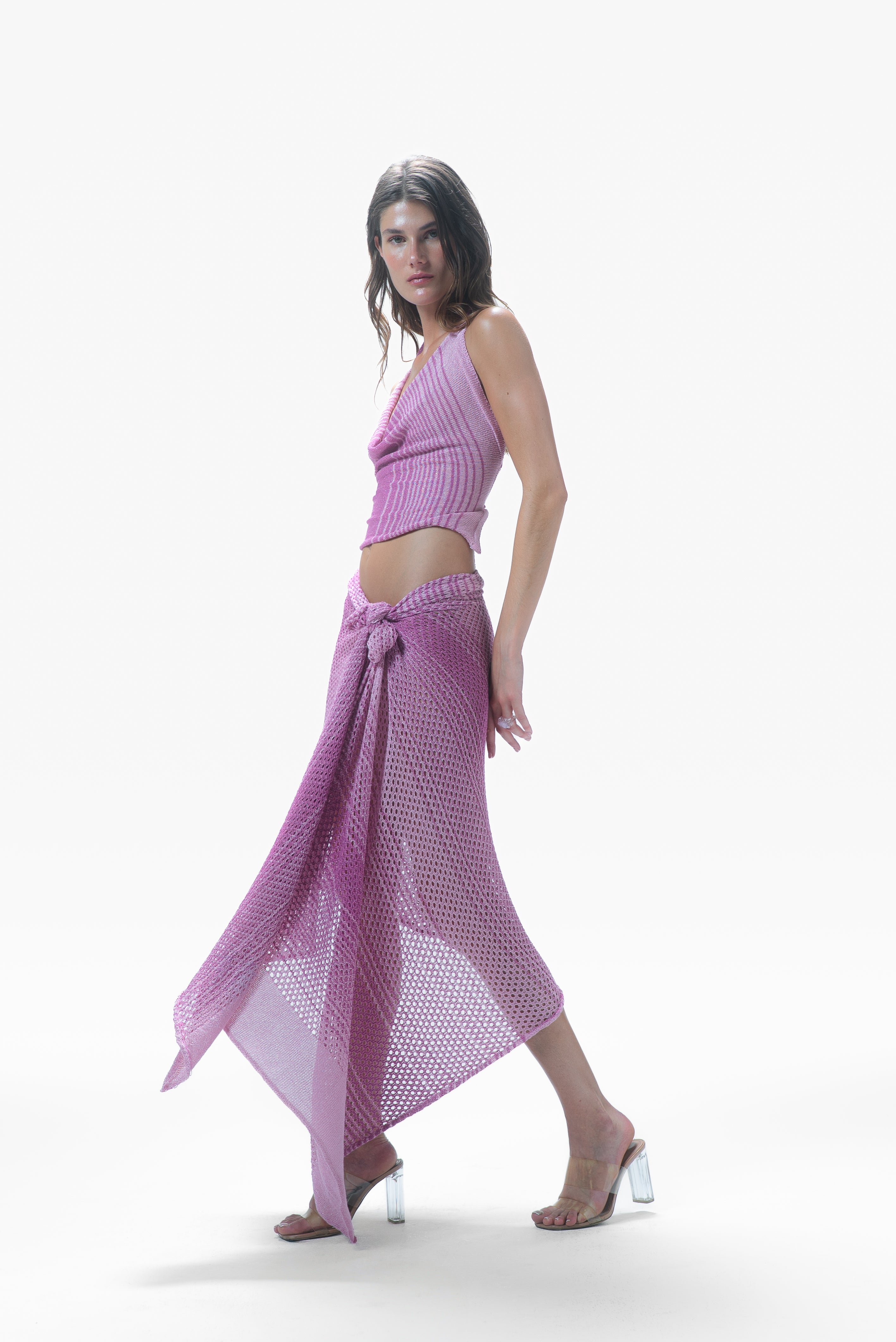 SYRA KNIT SKIRT PINK