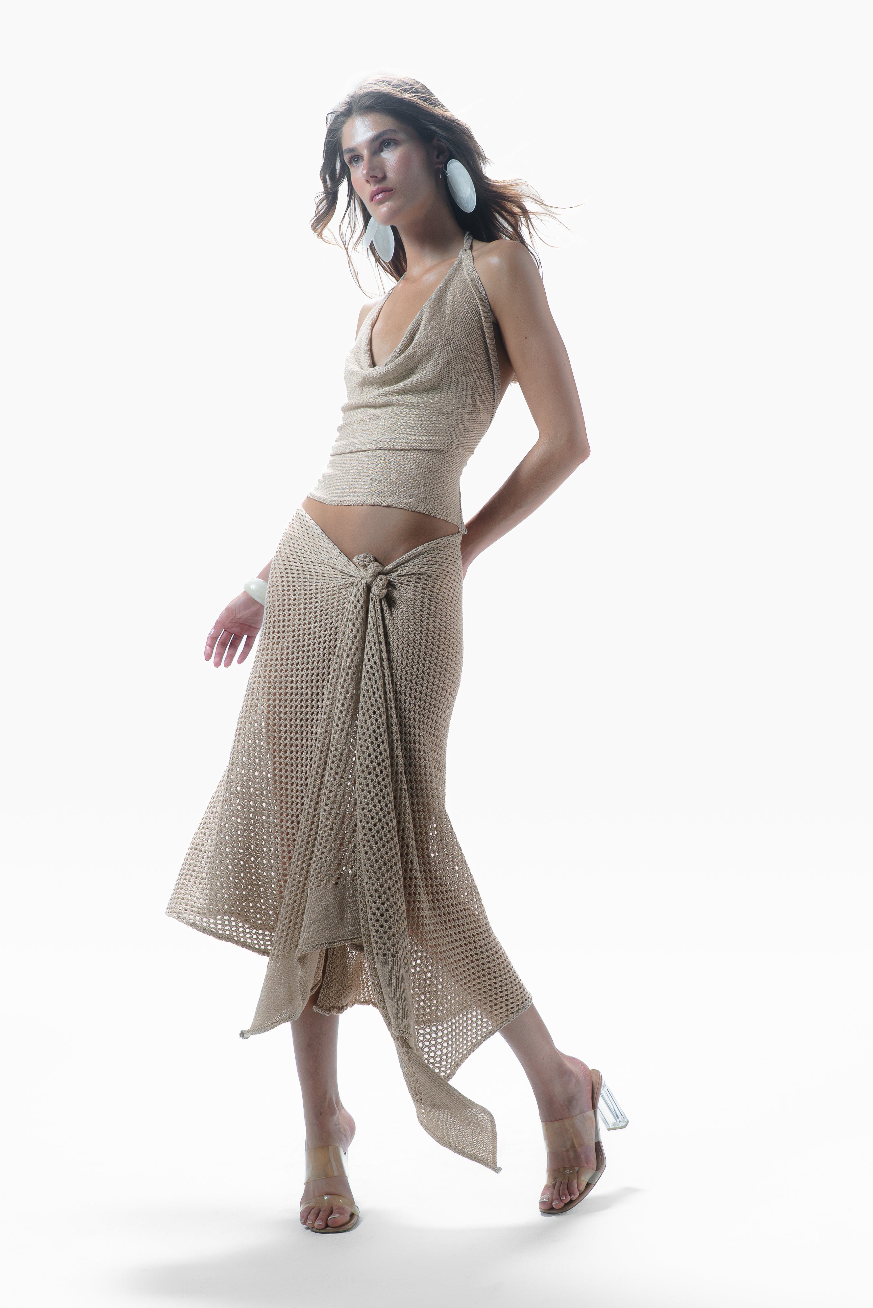 SYRA KNIT SKIRT SAND