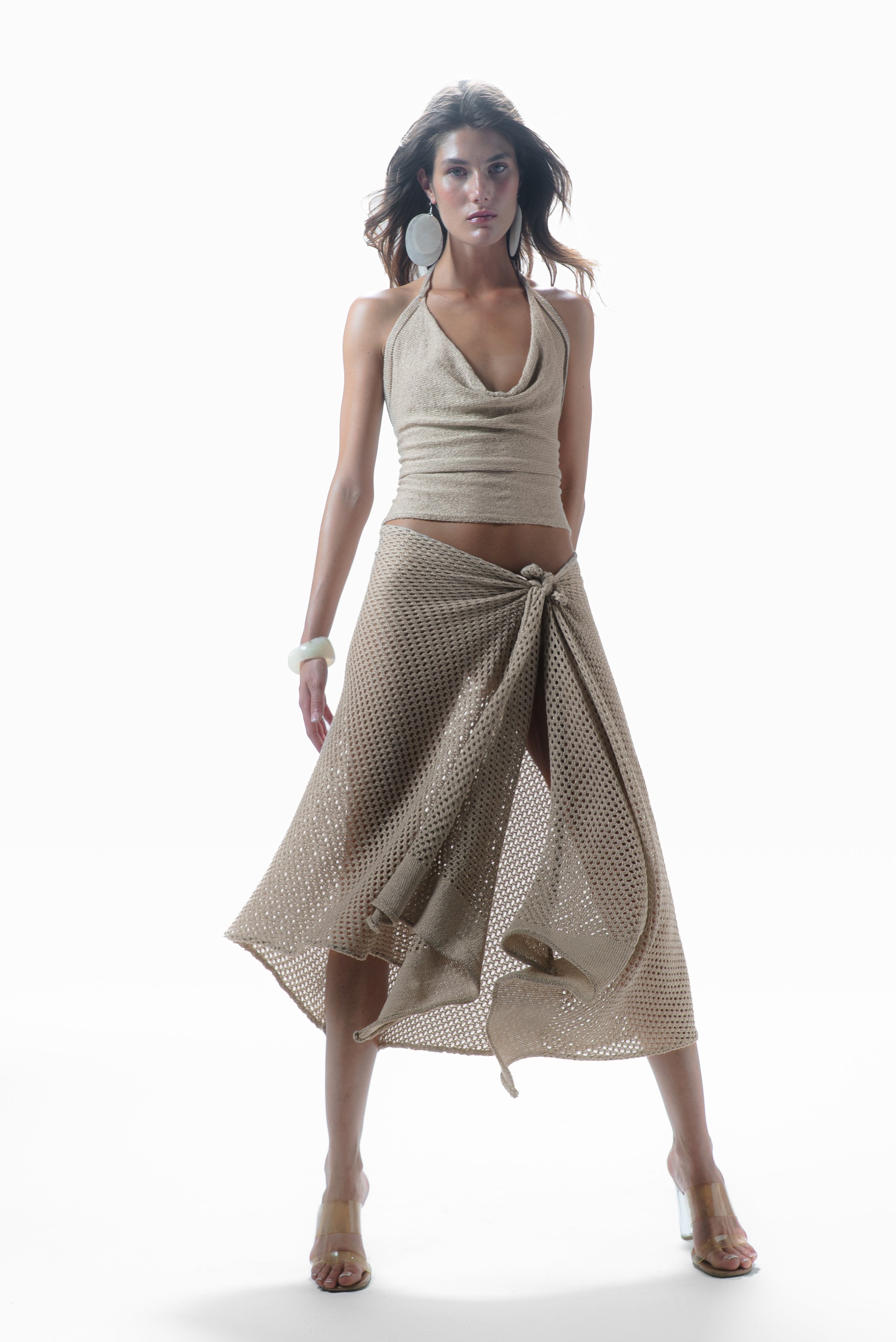 SYRA KNIT SKIRT SAND