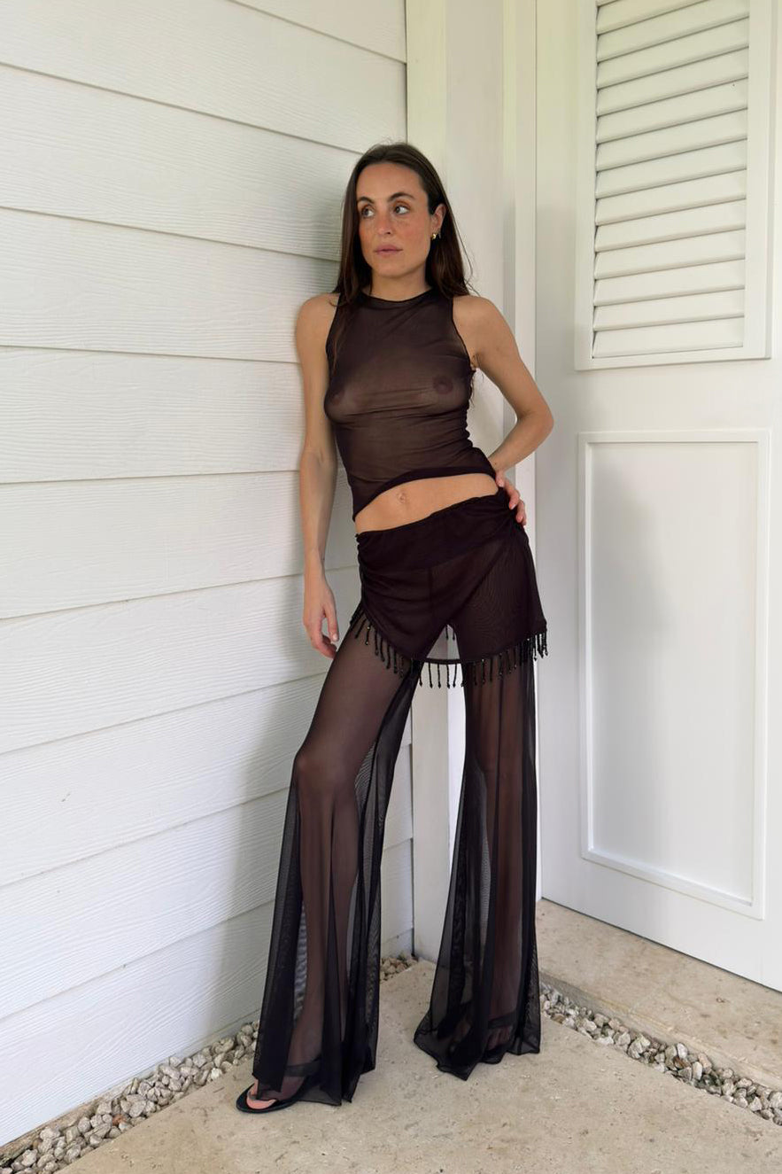MESH TOP BLACK