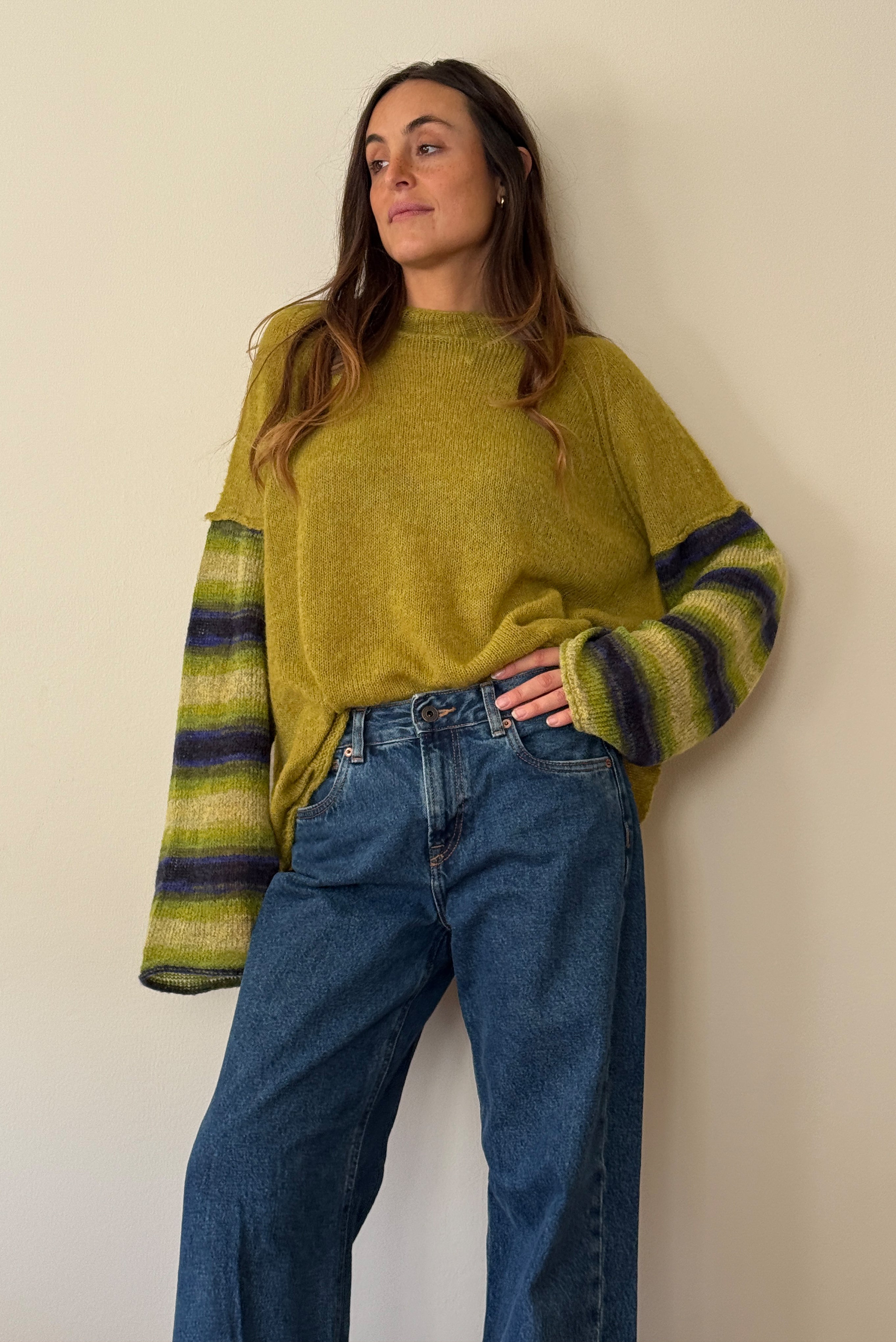 RUE SWEATER LIME GREEN