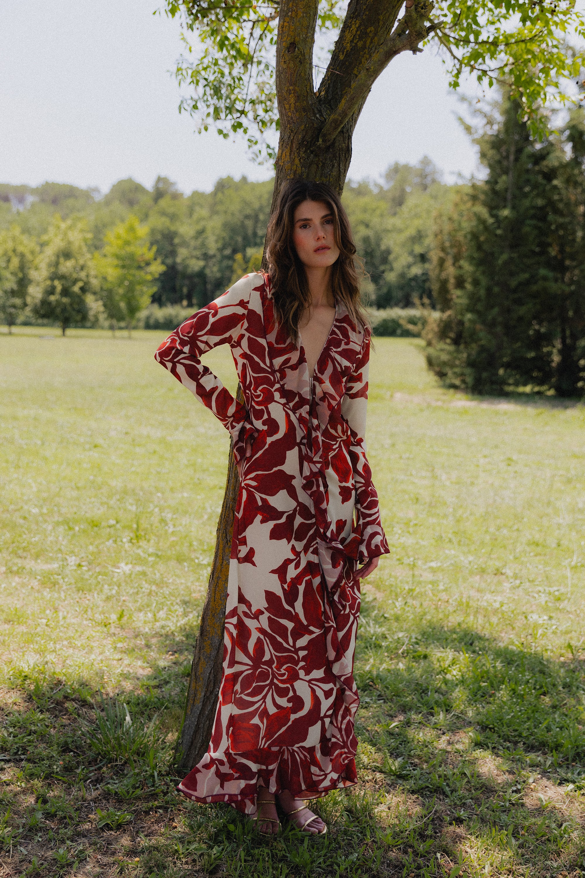 KAIA MAXI DRESS RED