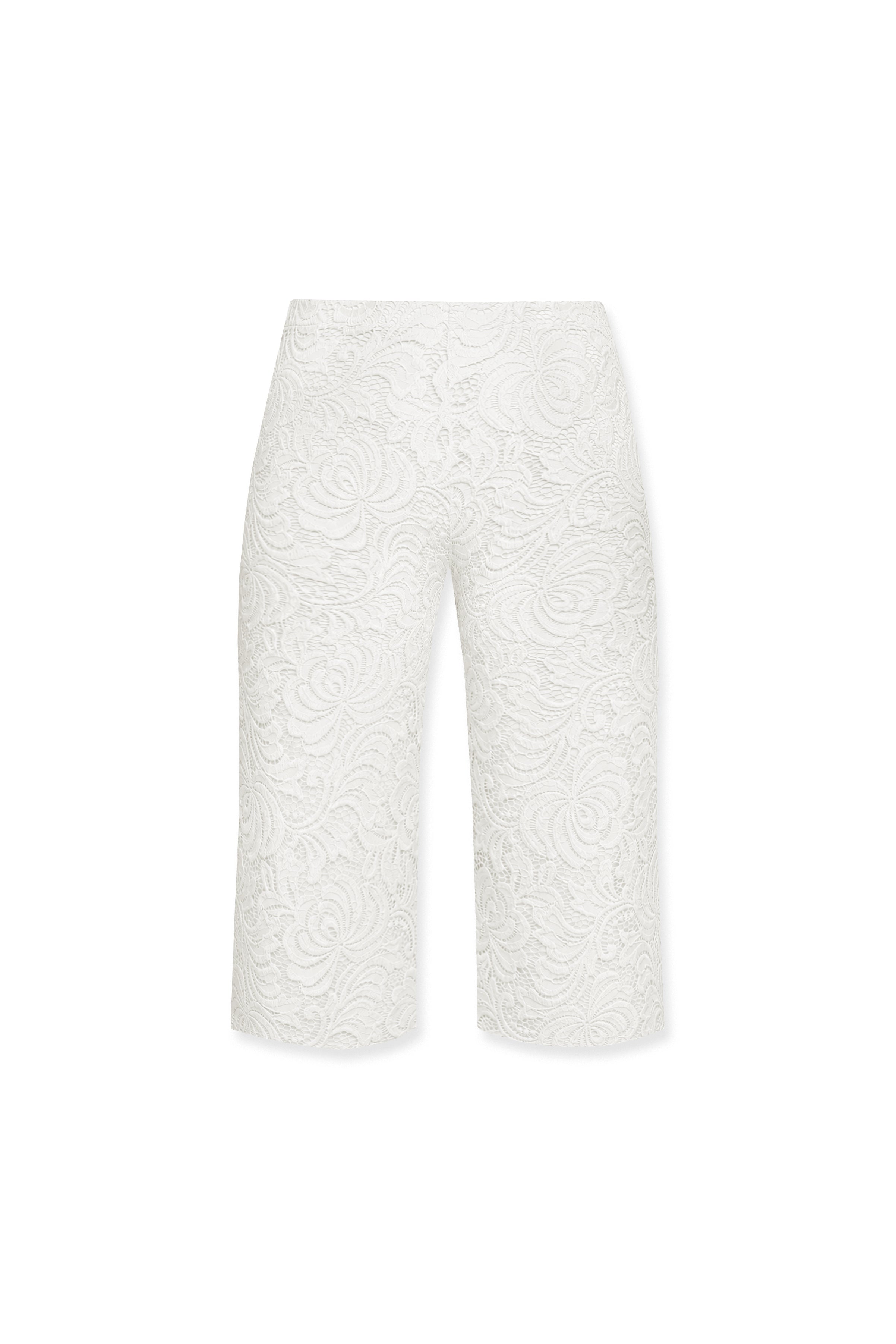 LACE CAPRI PANTS PEARL