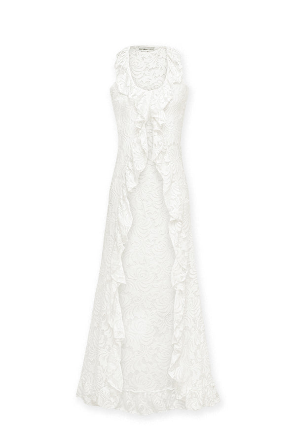 LACE MAXI TOP PEARL