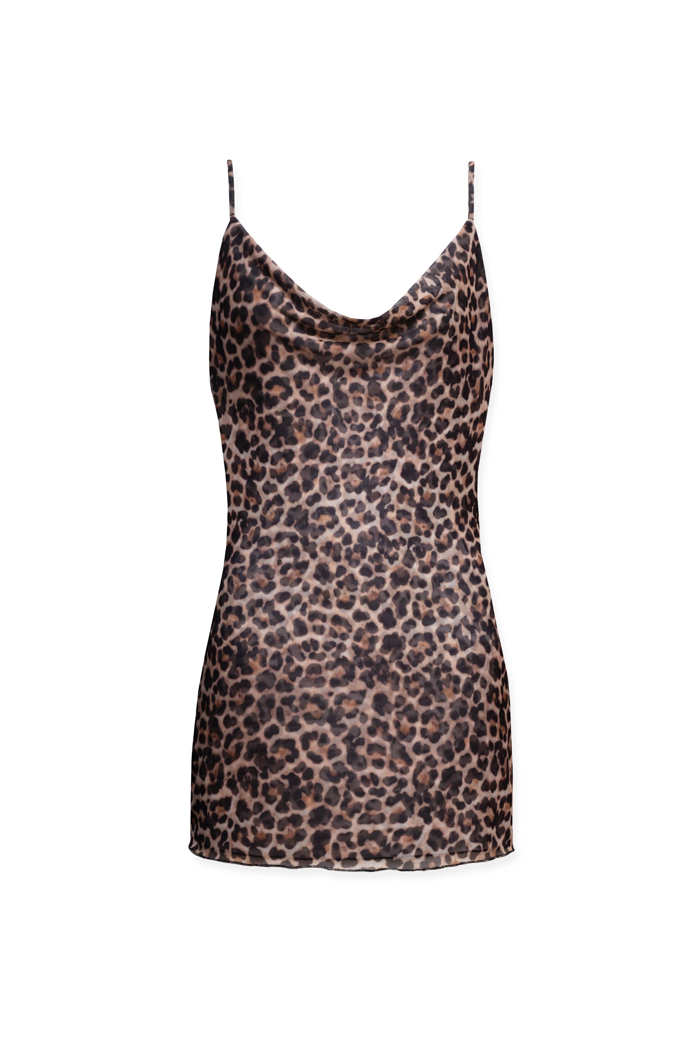 MESH MINI DRESS ANIMALIER