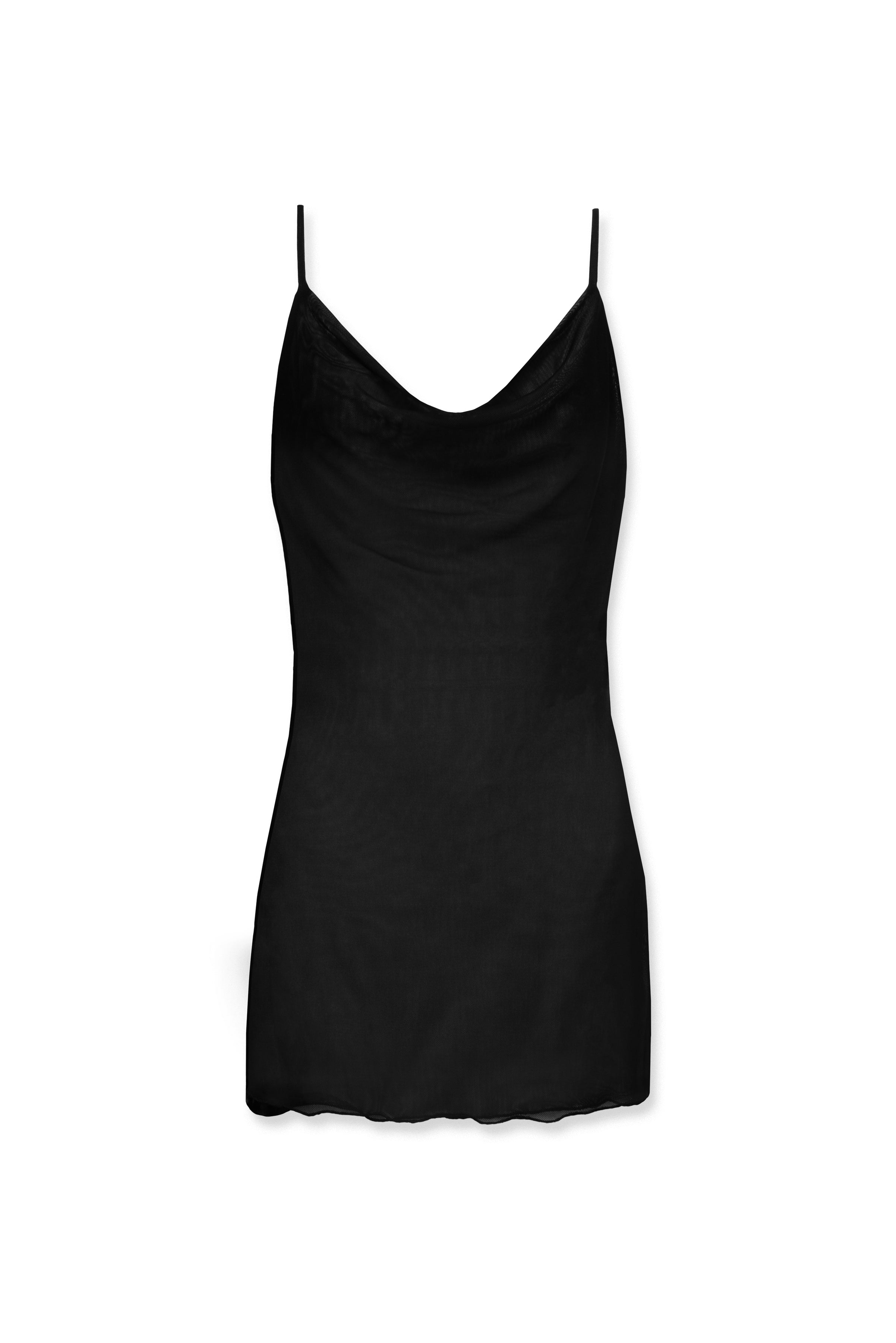 MESH MINI DRESS BLACK