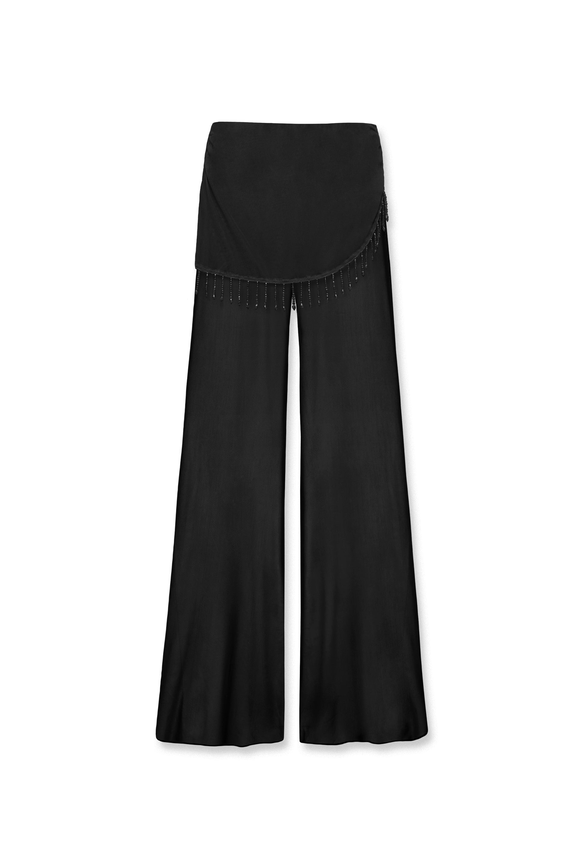 MESH TROUSERS BEADED BLACK