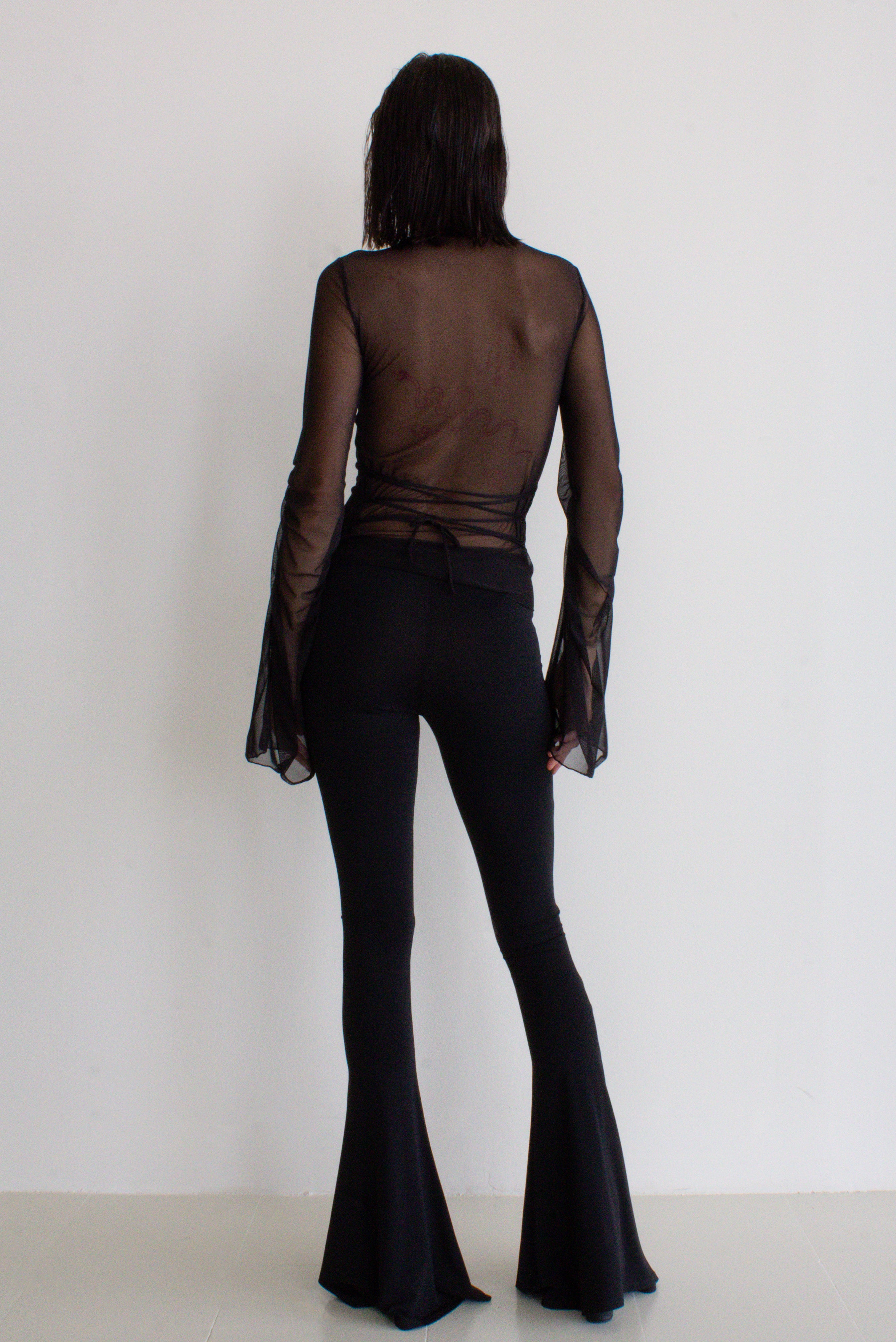 PENÉLOPE MESH TOP BLACK