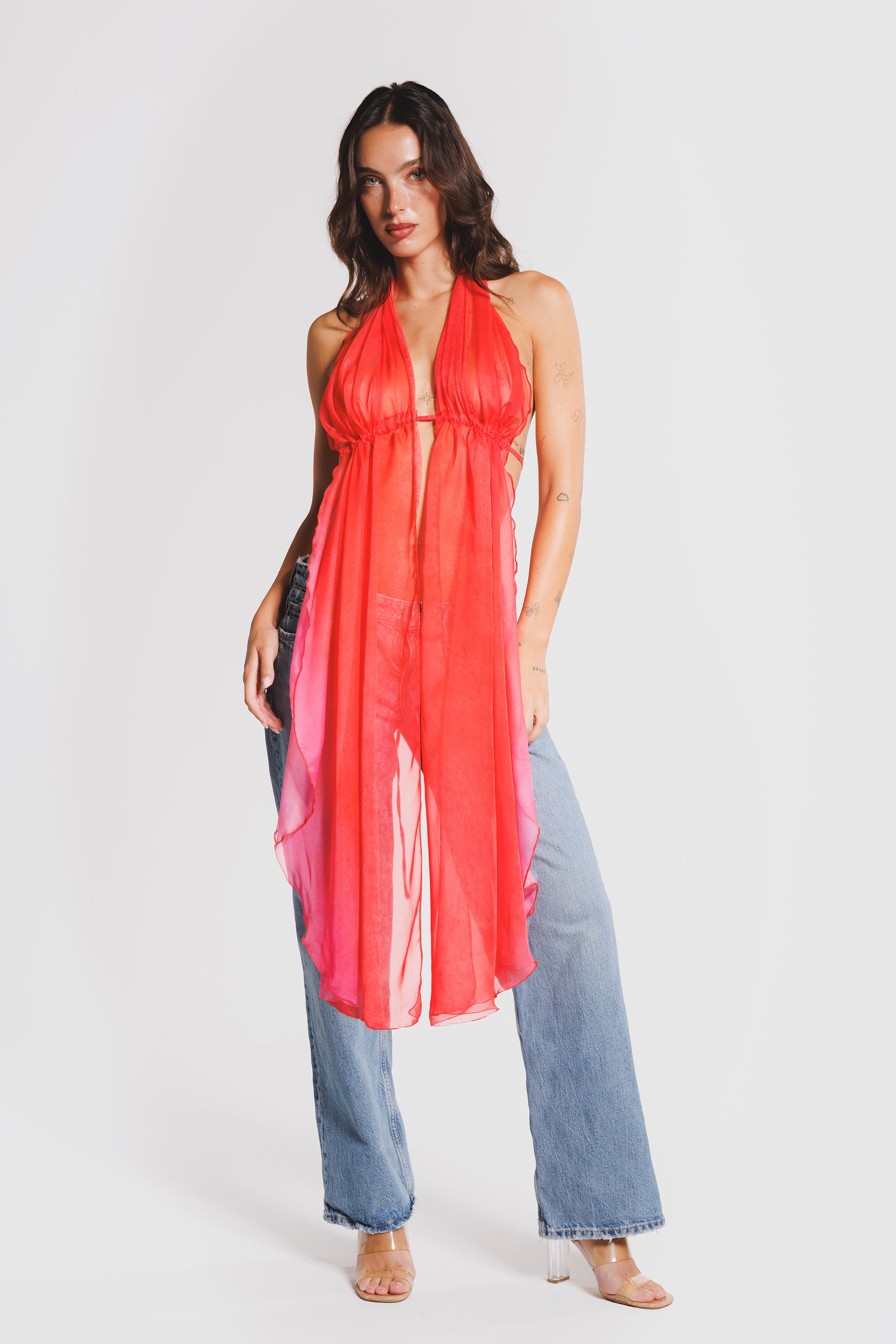 BACKLESS TOP FUCSIA
