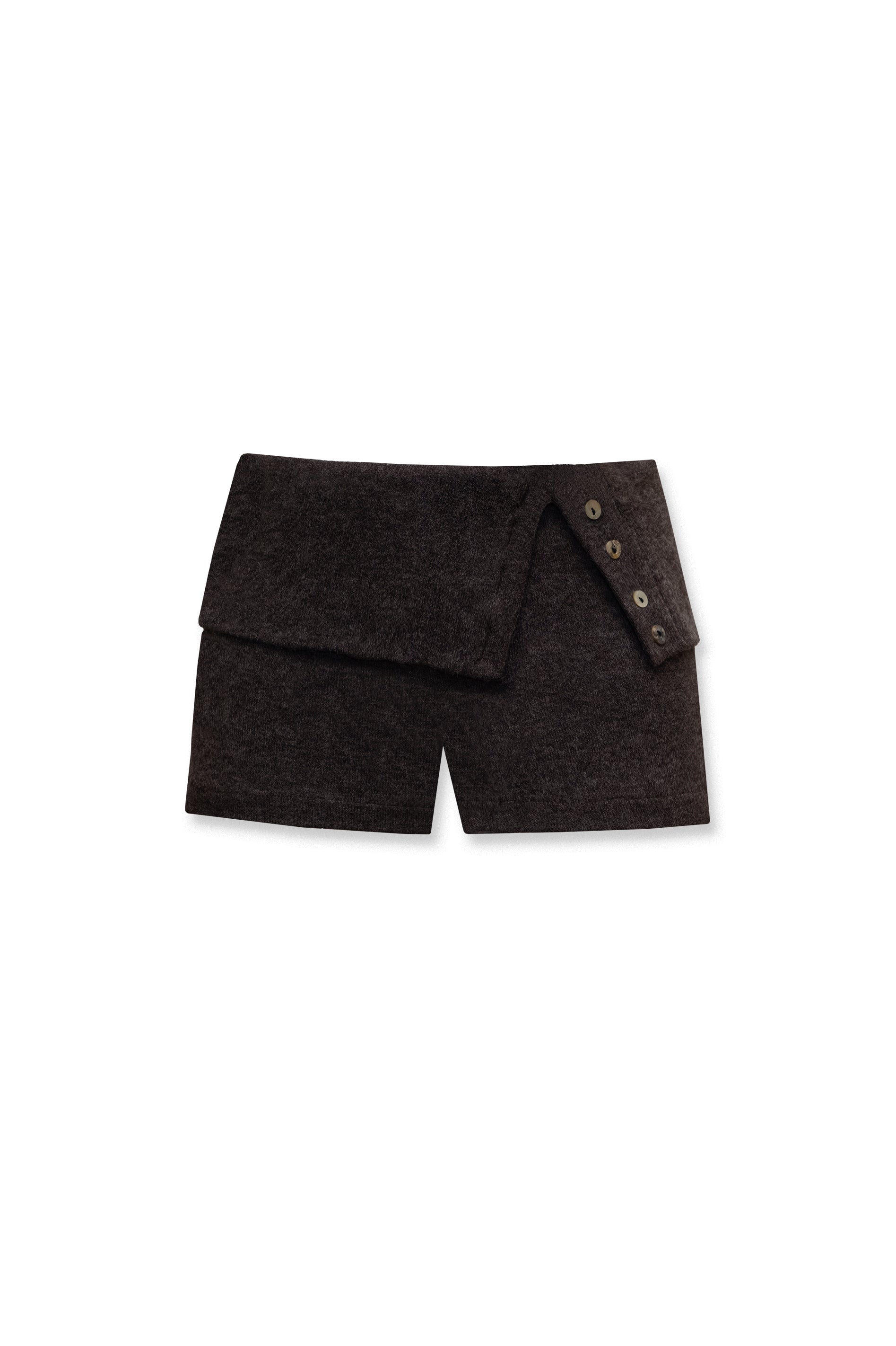 ZOE KNIT SHORT BROWN