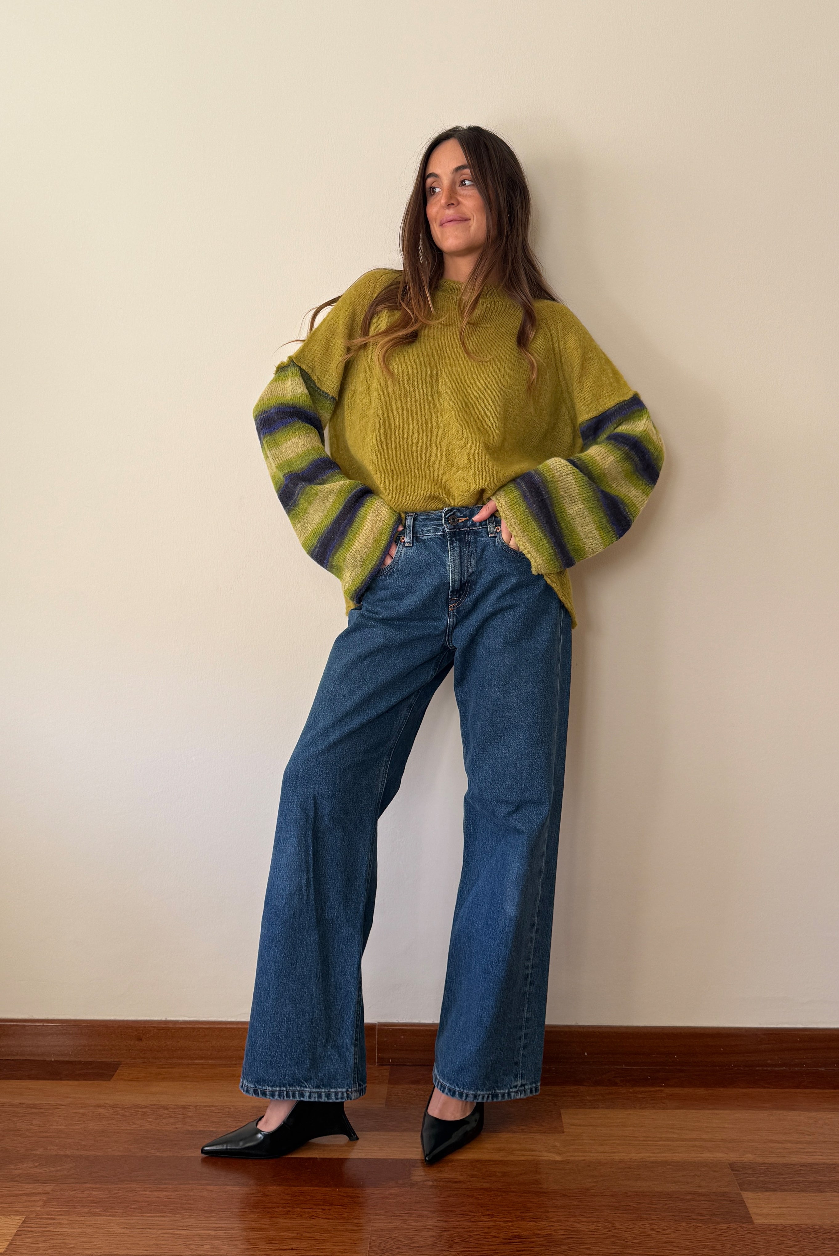 RUE SWEATER LIME GREEN