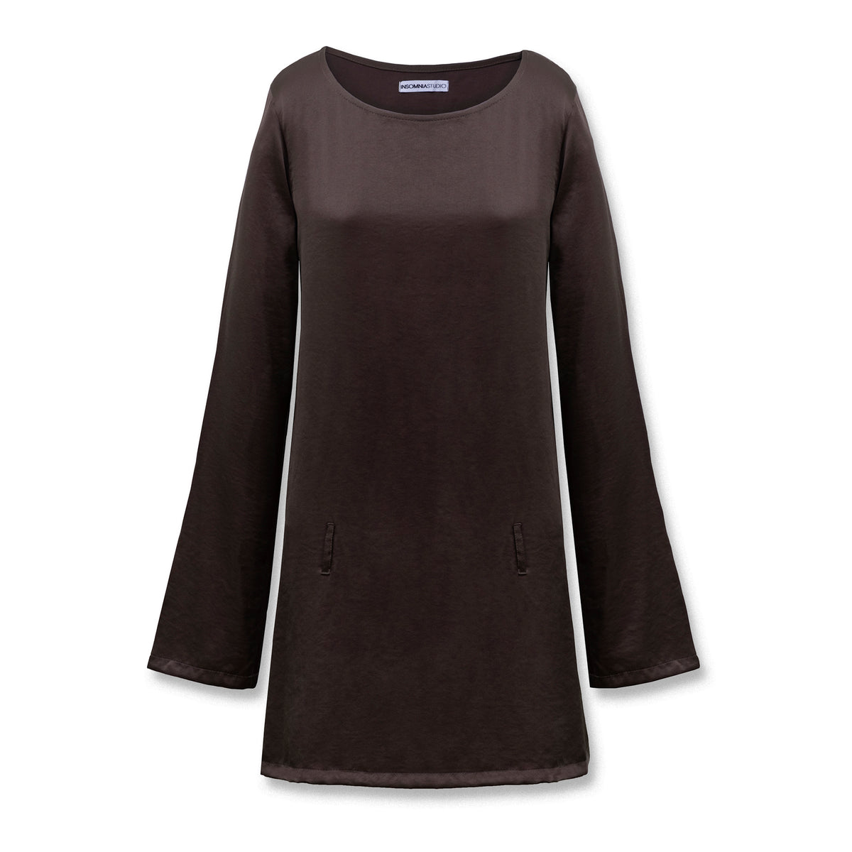 Buckle MINI DRESS Brown M / Buckle Brown