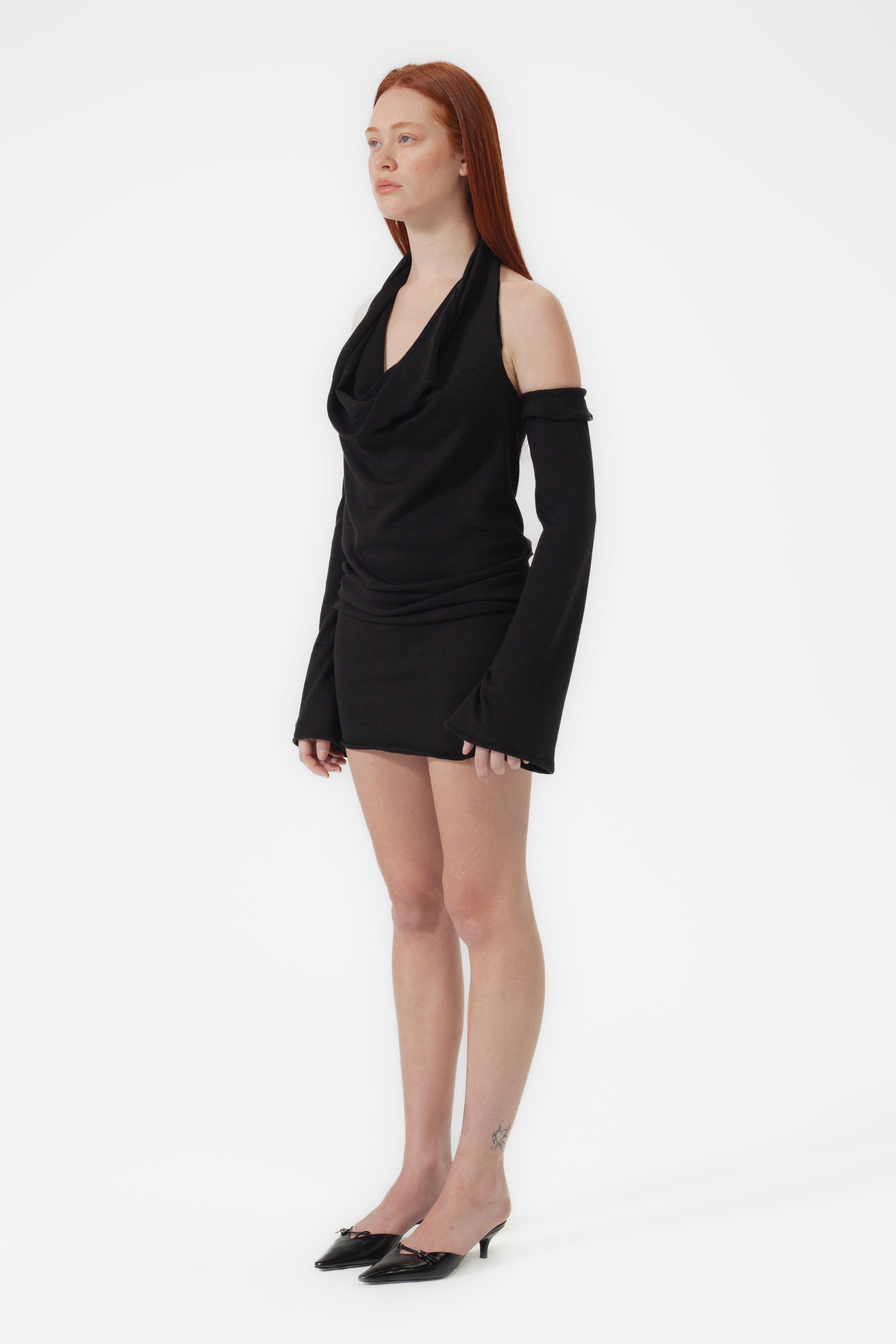 KNIT DRESS BLACK