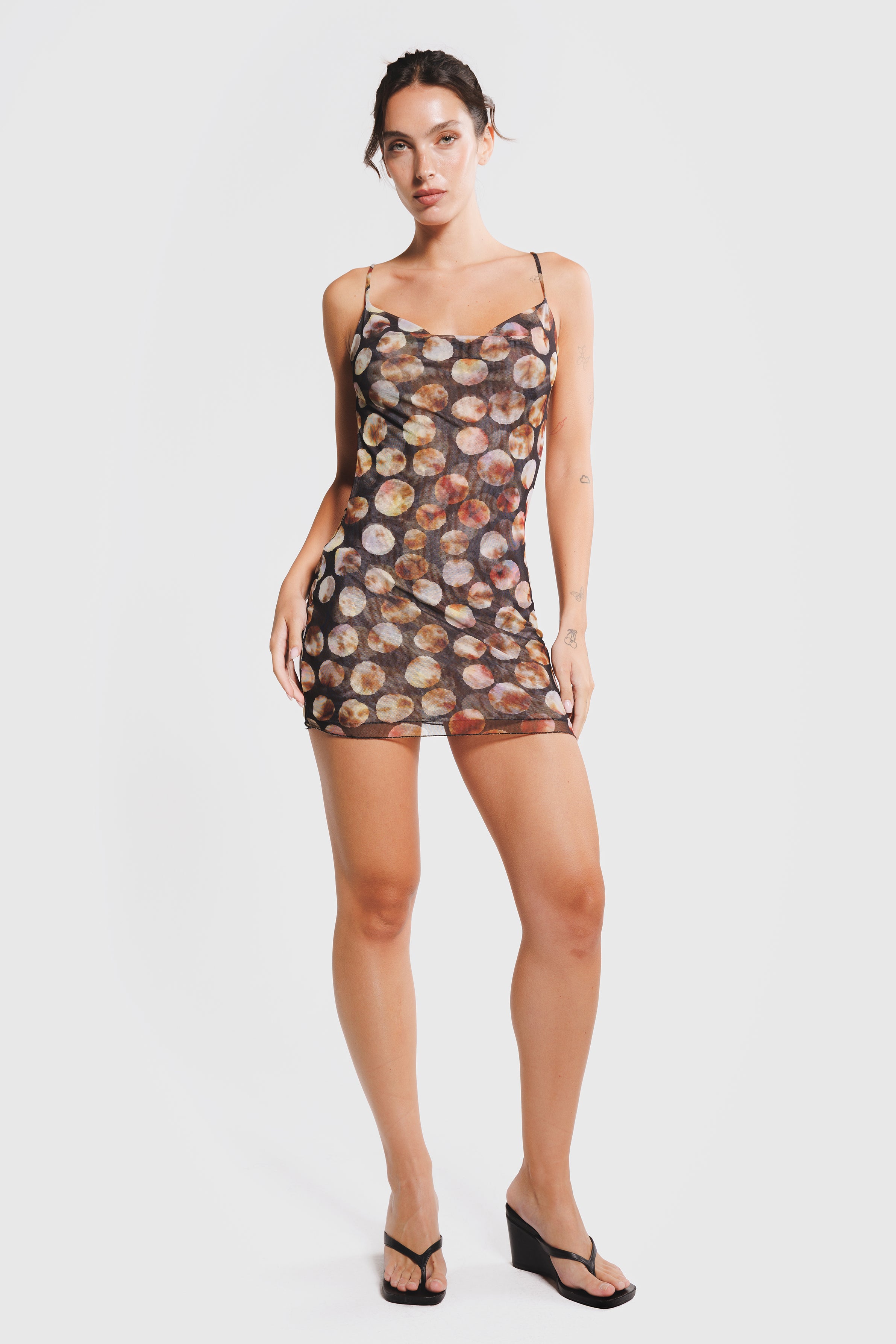 MESH MINI DRESS MOON