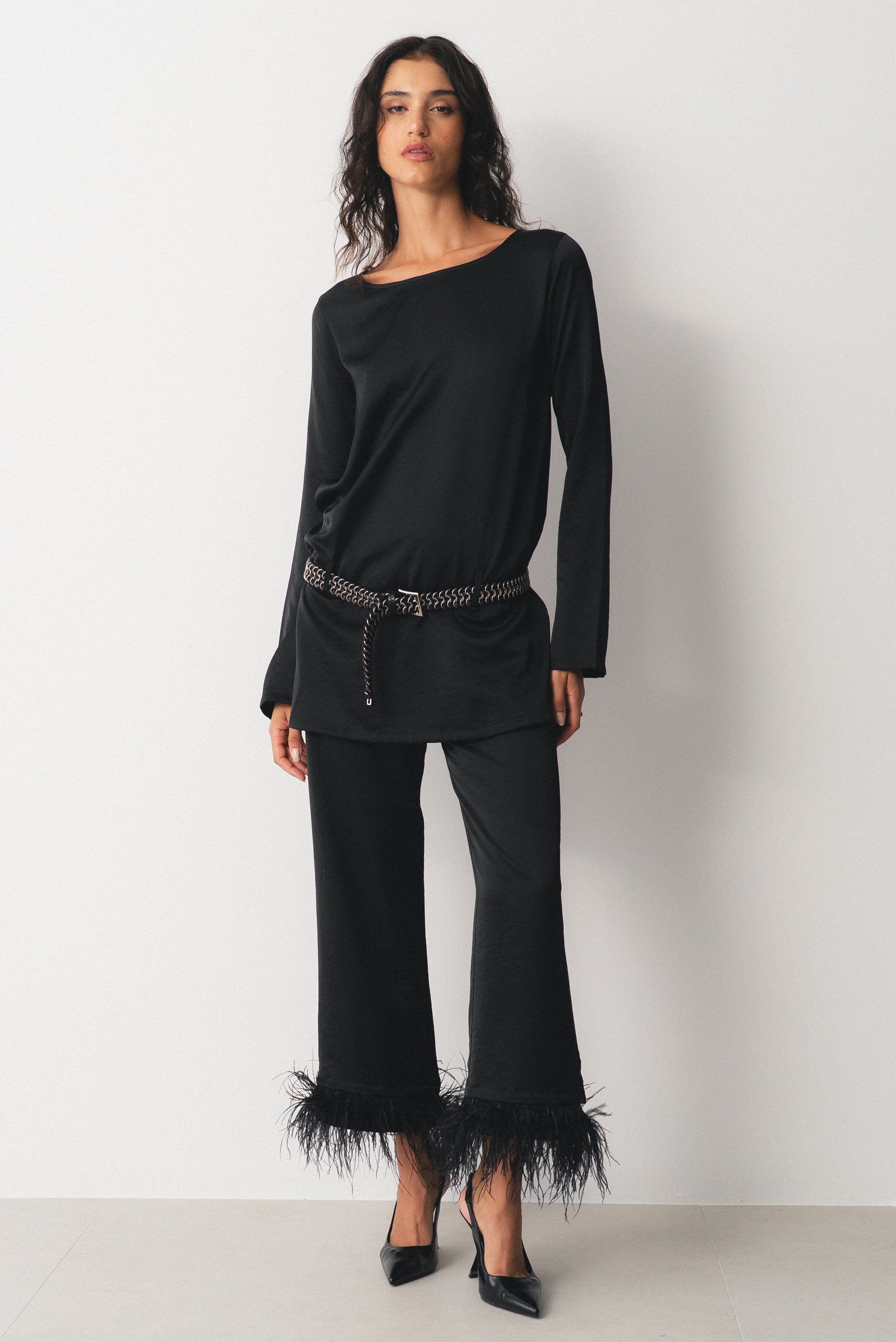 BOB FEATHER TROUSERS BLACK