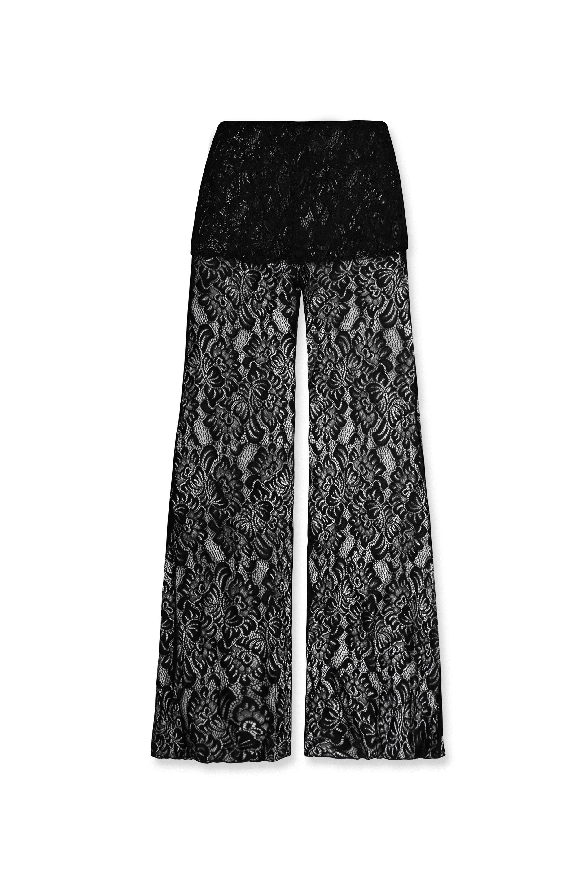 LACE TROUSERS NOIR