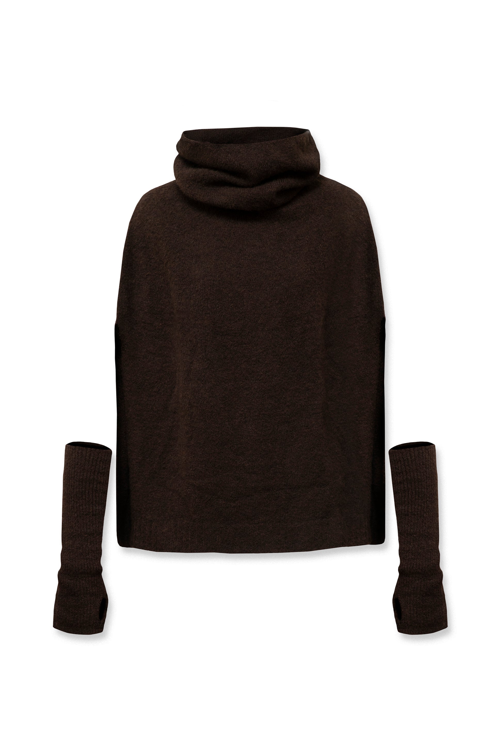 NINA CAPE & MITTENS BROWN