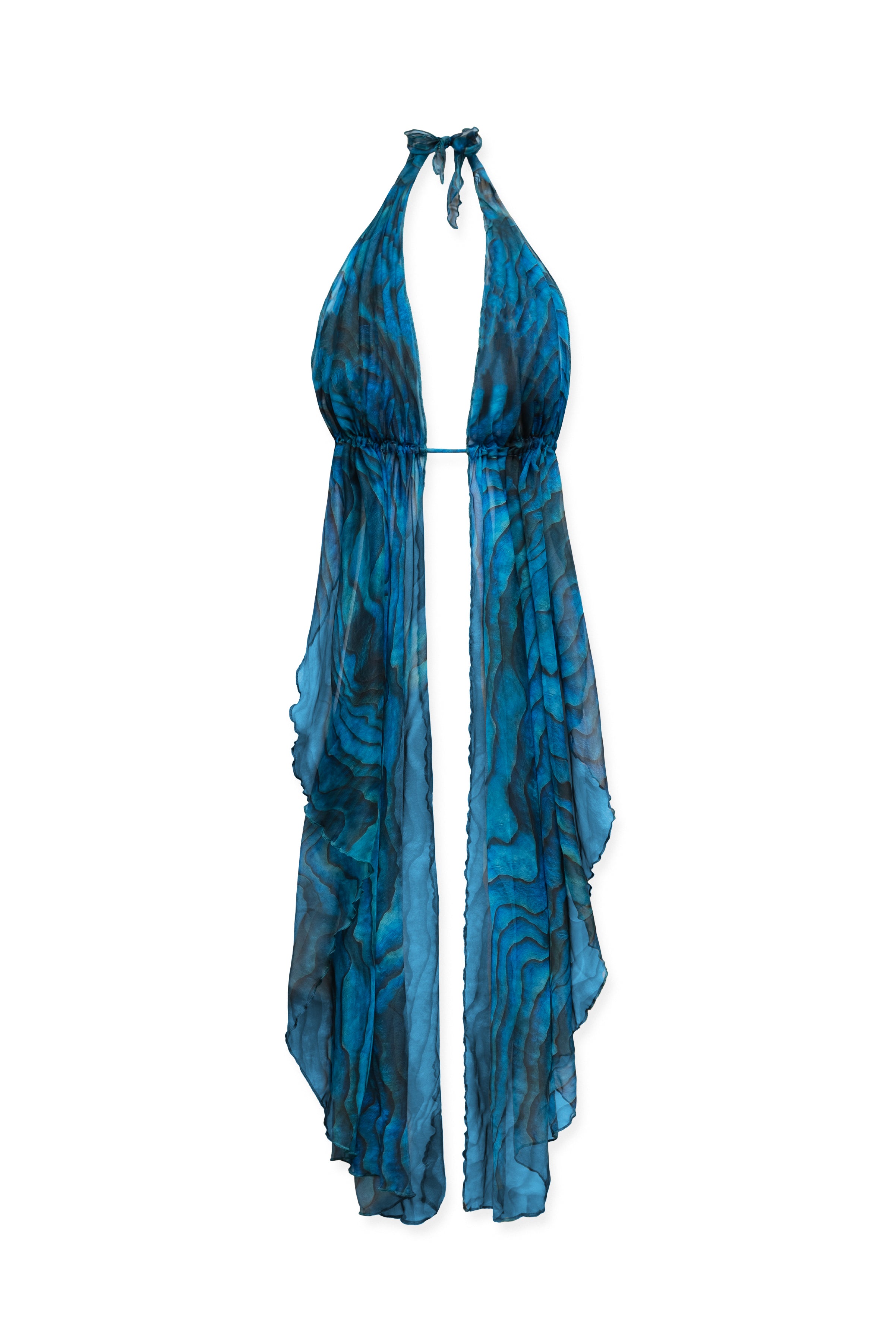 BACKLESS TOP AQUAMARINE