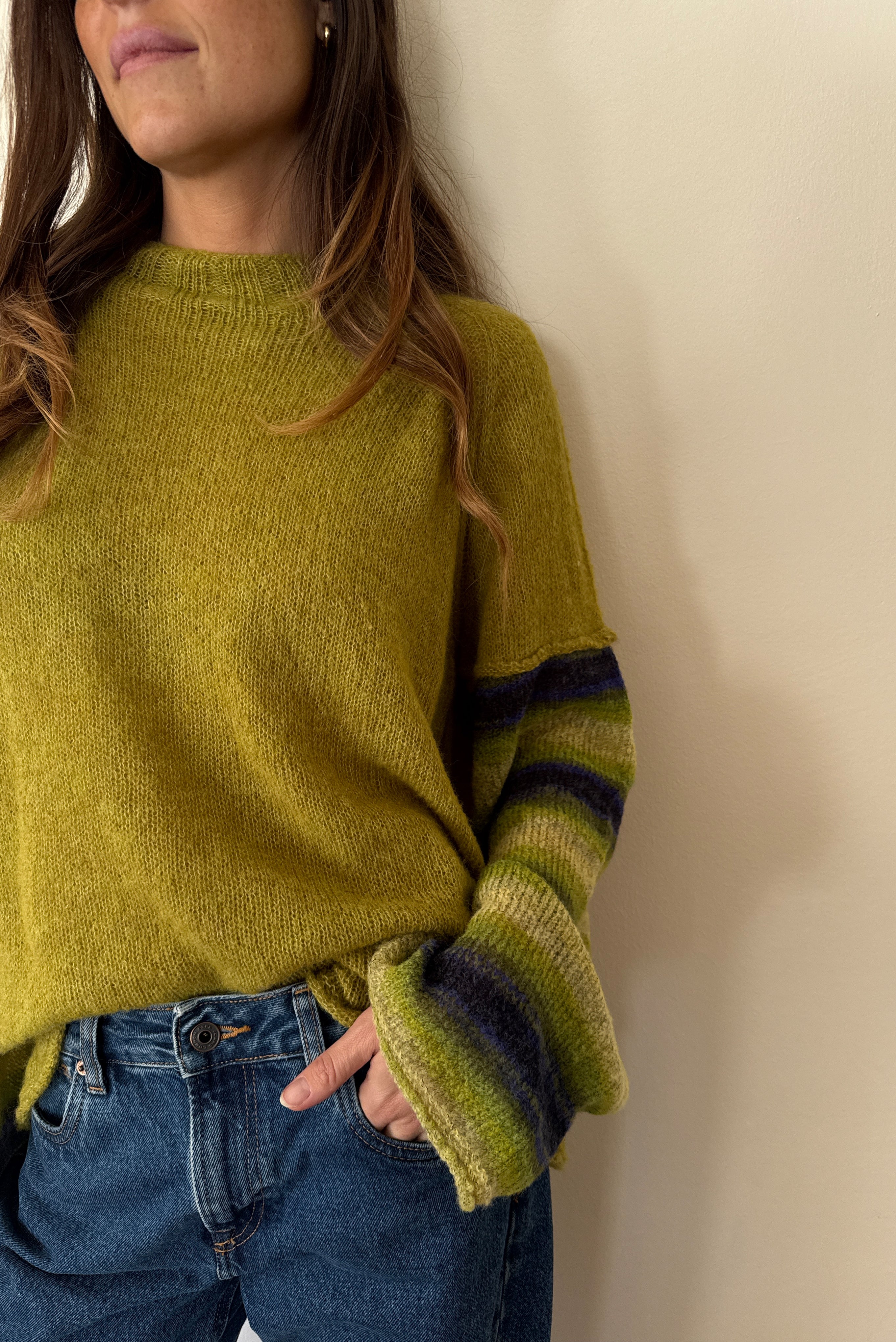 RUE SWEATER LIME GREEN