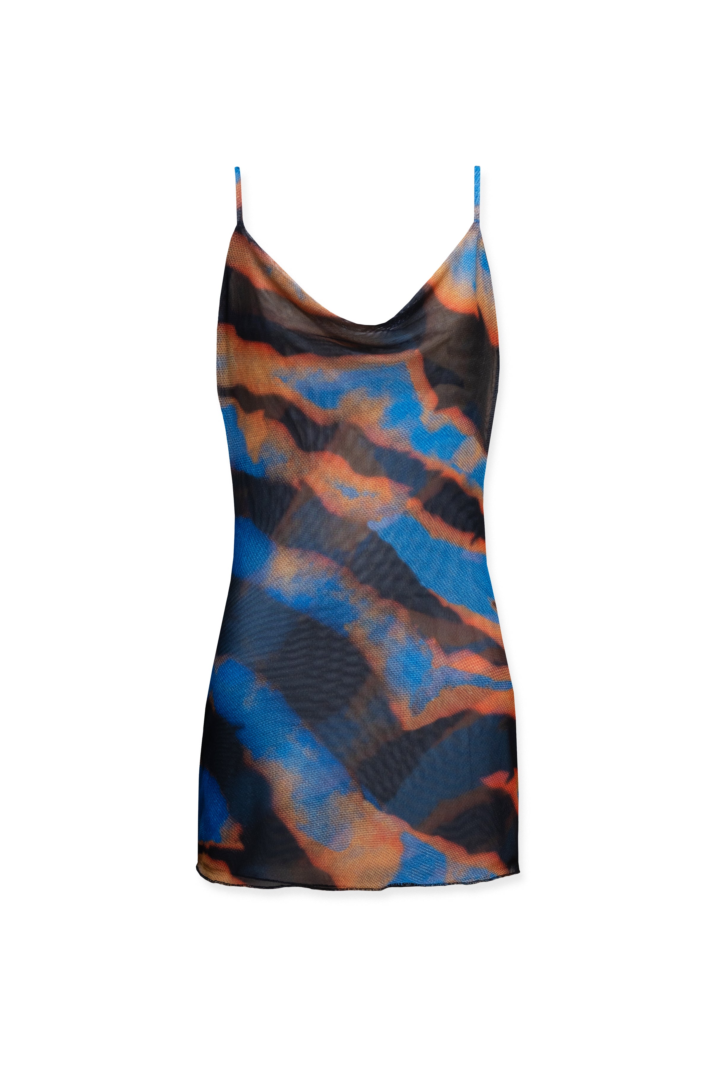 MESH MINI DRESS SAFARI