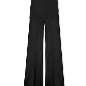 MESH TROUSERS BEADED BLACK