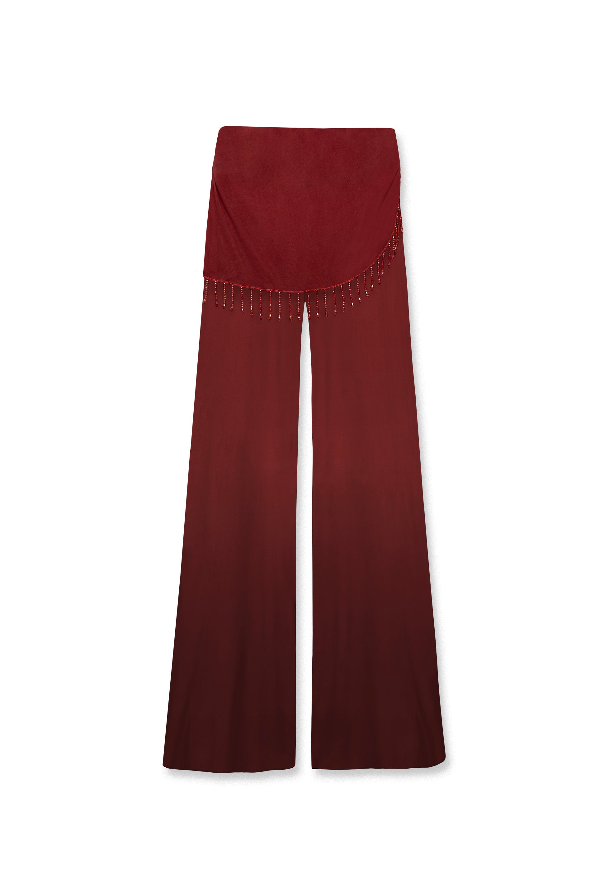 MESH TROUSERS BEADED CHERRY
