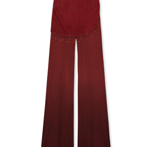 MESH TROUSERS BEADED CHERRY