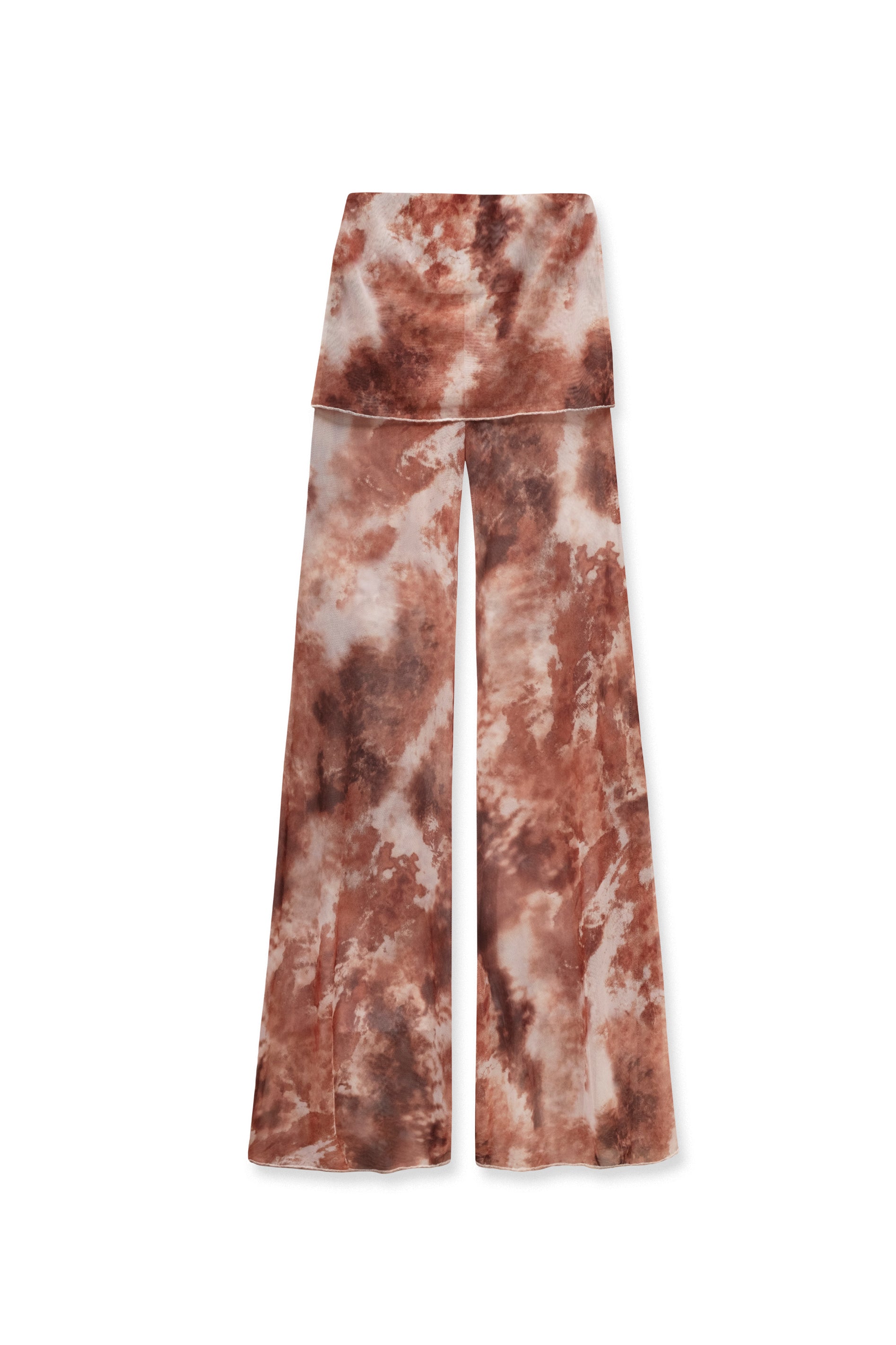 MESH TROUSERS TERRACOTTA