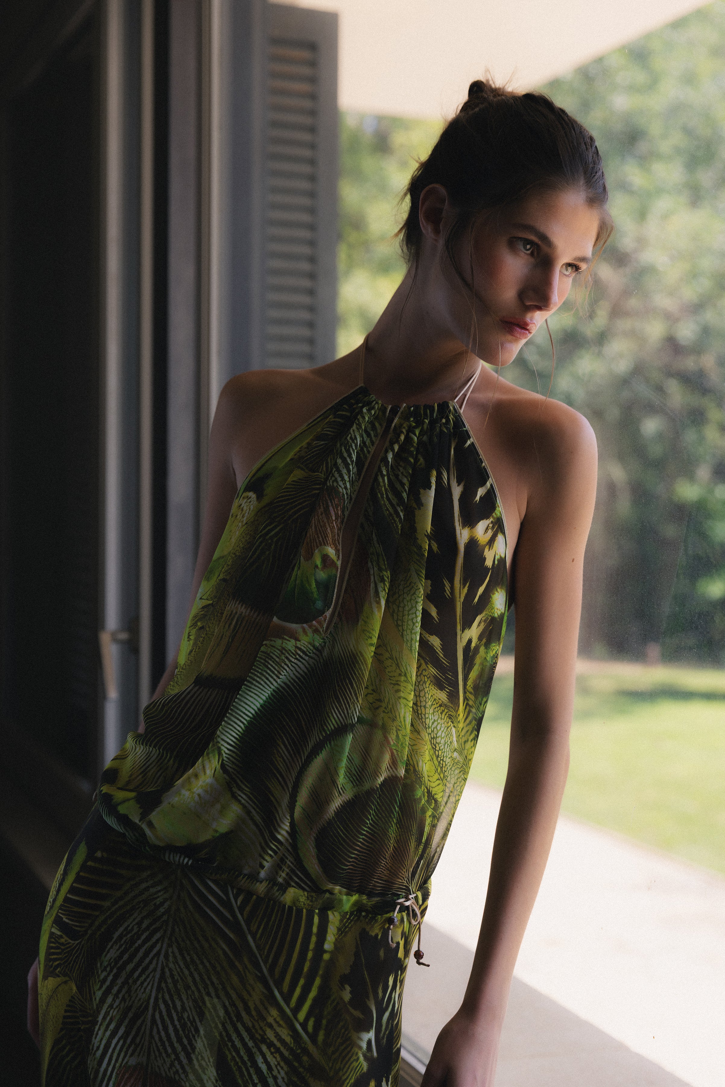 SOLE MAXI DRESS LIME GREEN