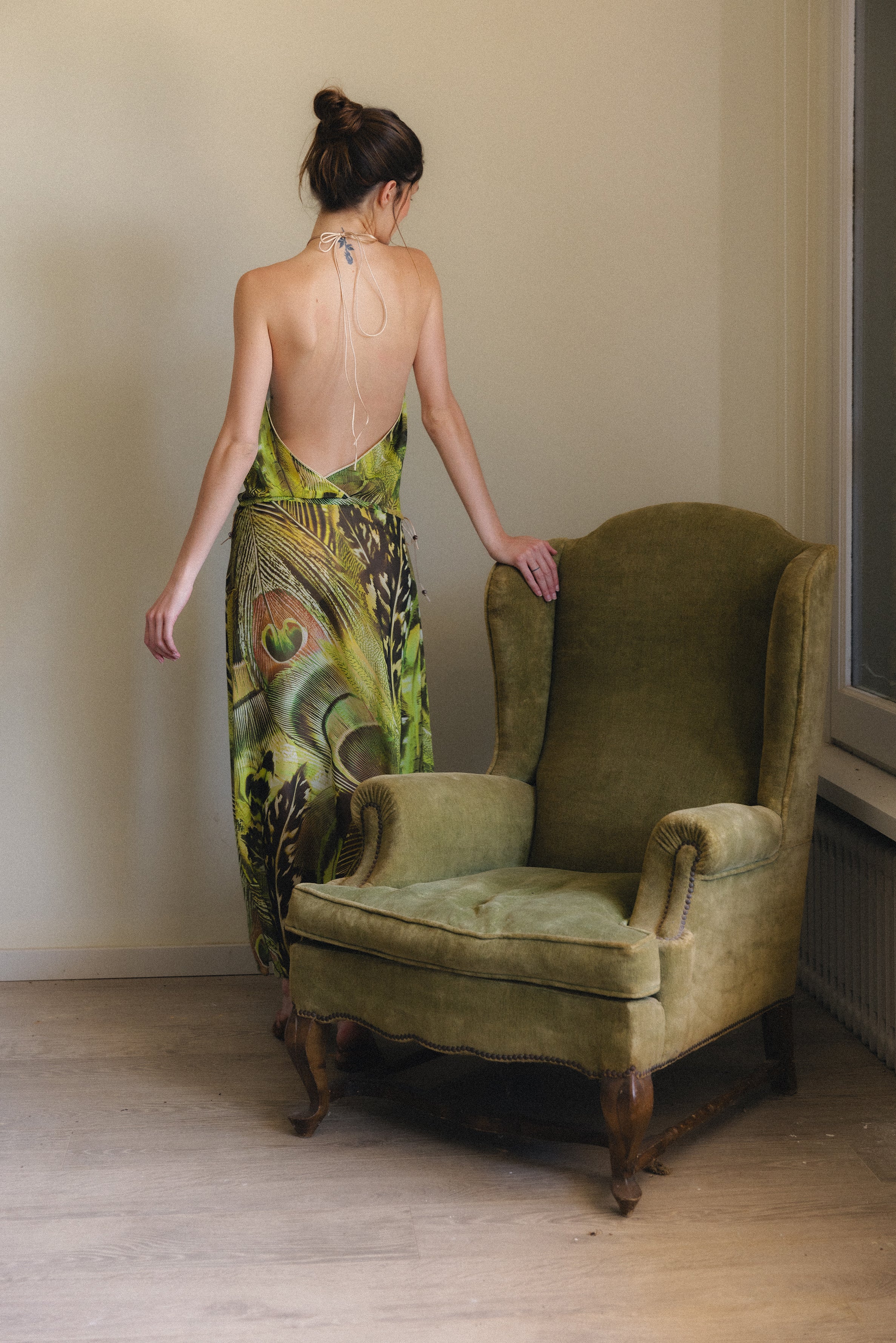SOLE MAXI DRESS LIME GREEN